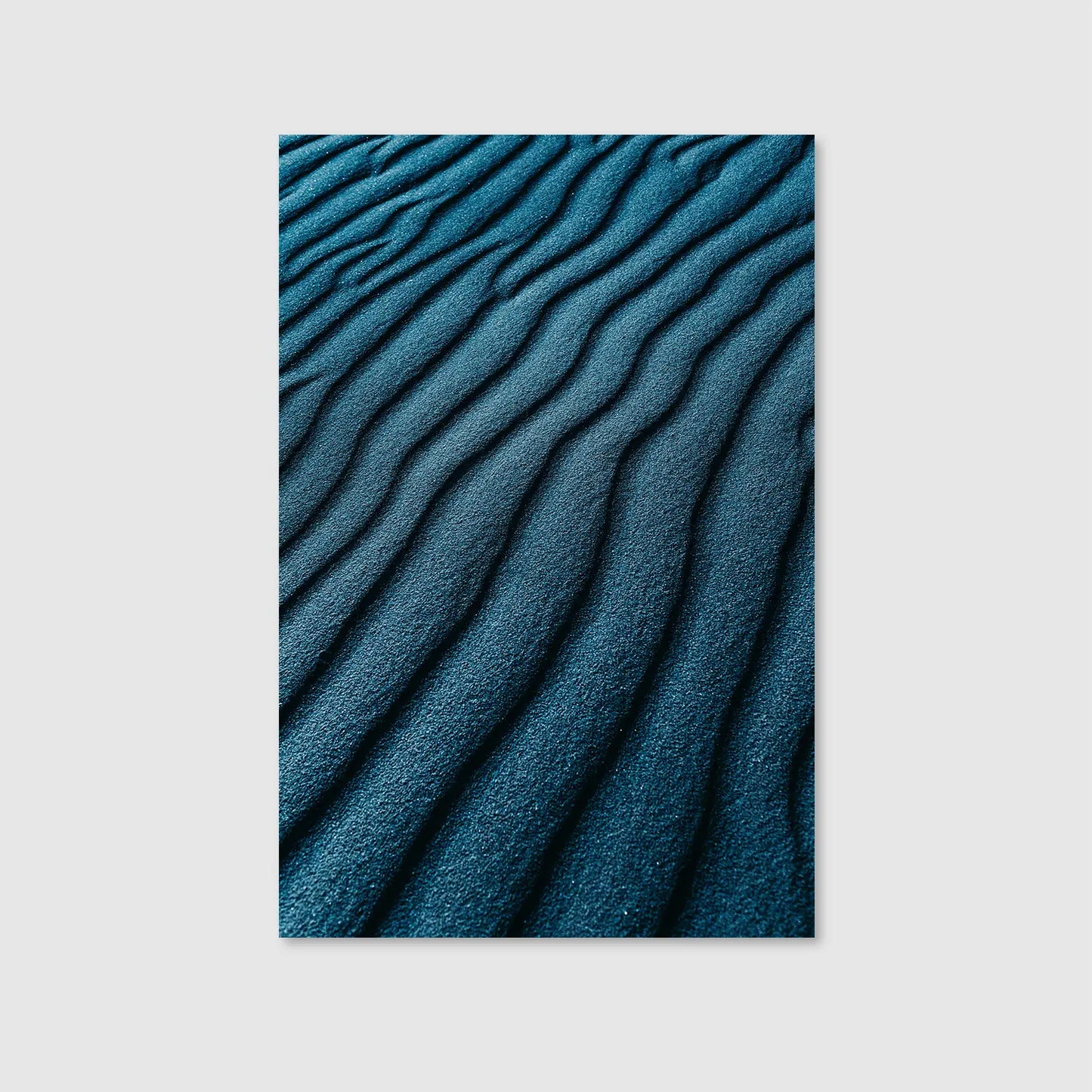 Blue Sand Ripples (Graphic Only) - Minimal Texture Wall Art for Living room