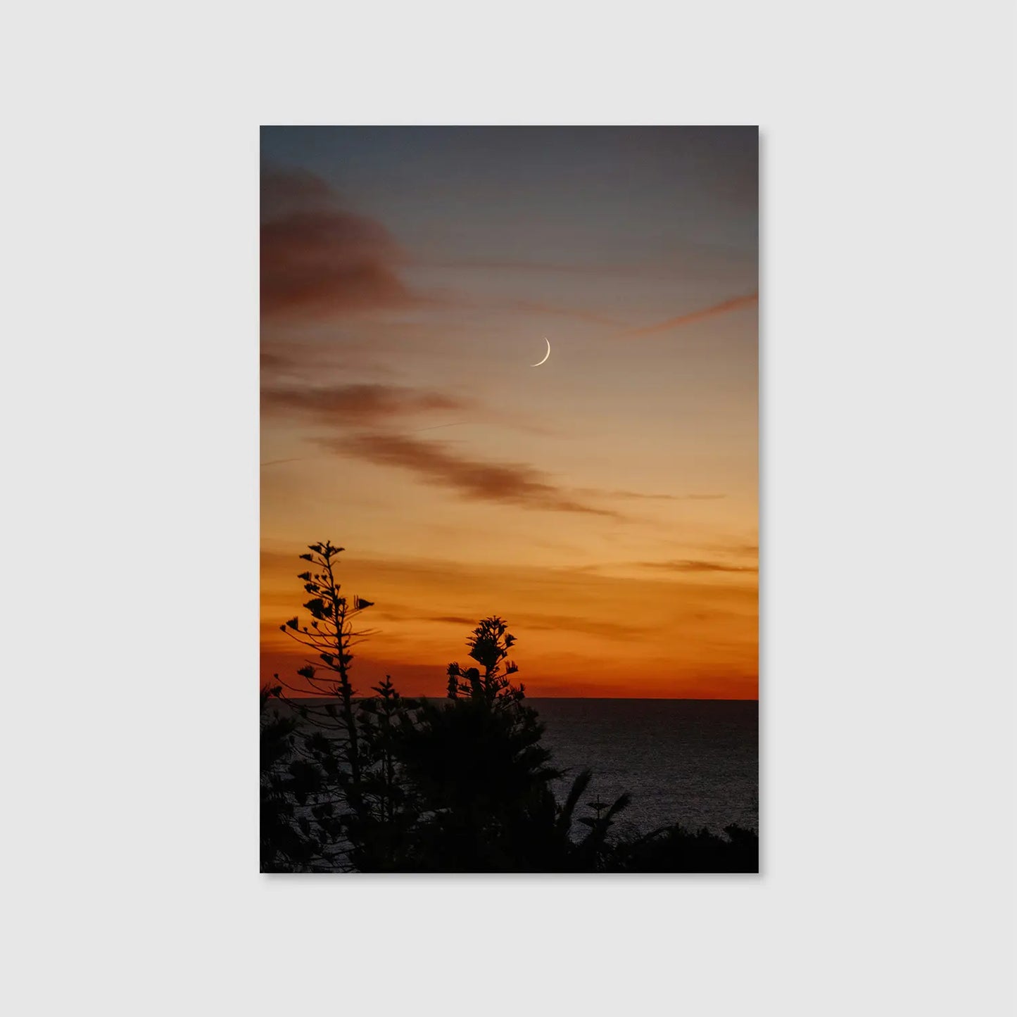 Twilight Crescent (Graphic Only) - Cozy Nature Wall Art for Living room