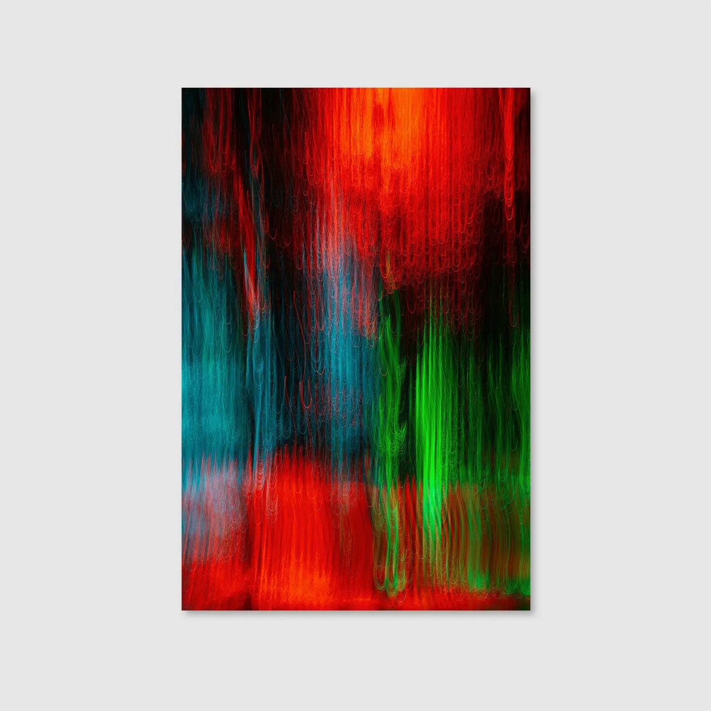 Neon Cascade (Graphic Only) - Playful Abstract Wall Art for Living room