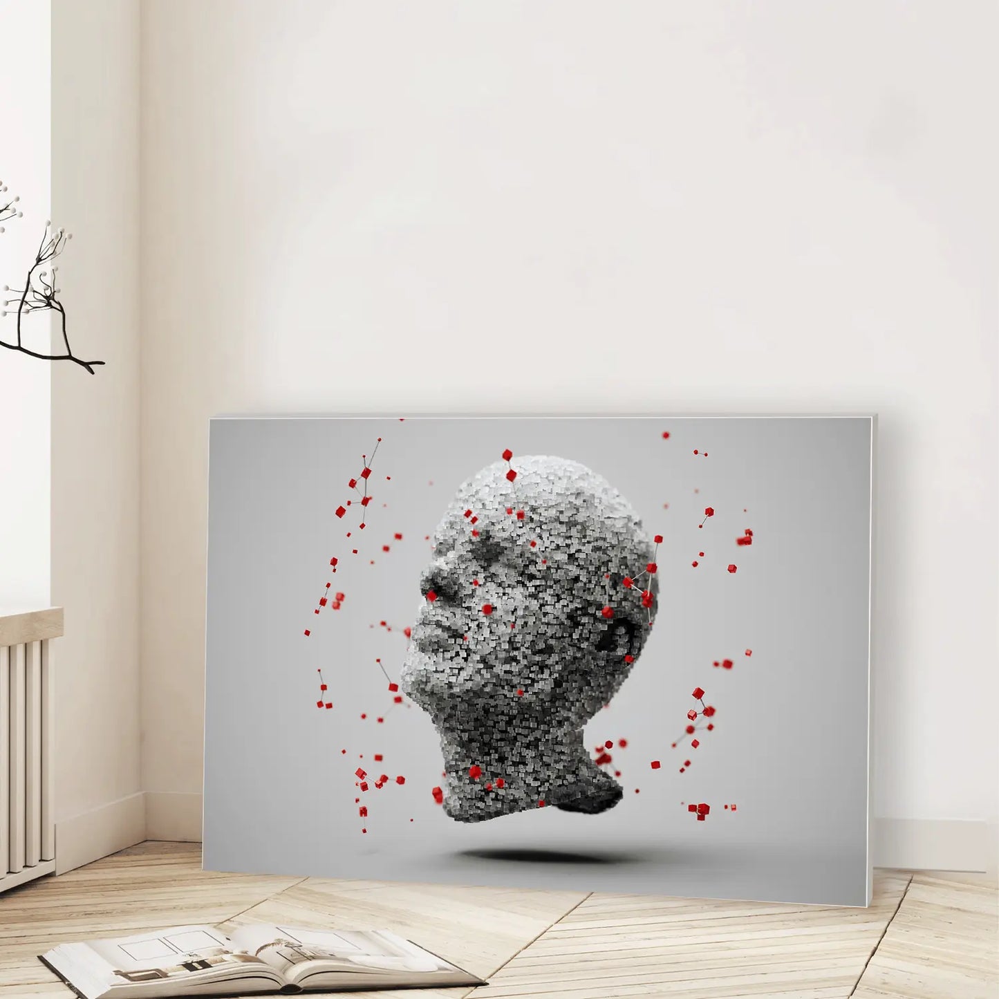 Fragmented Mind (Graphic Only) Lifestyle View - Futuristic Abstract Wall Art