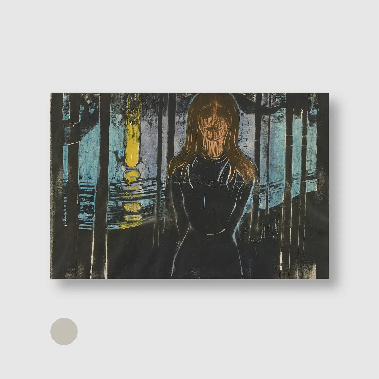 Summernight. The Voice (1896) with Silver Frame - Dramatic People Wall Art