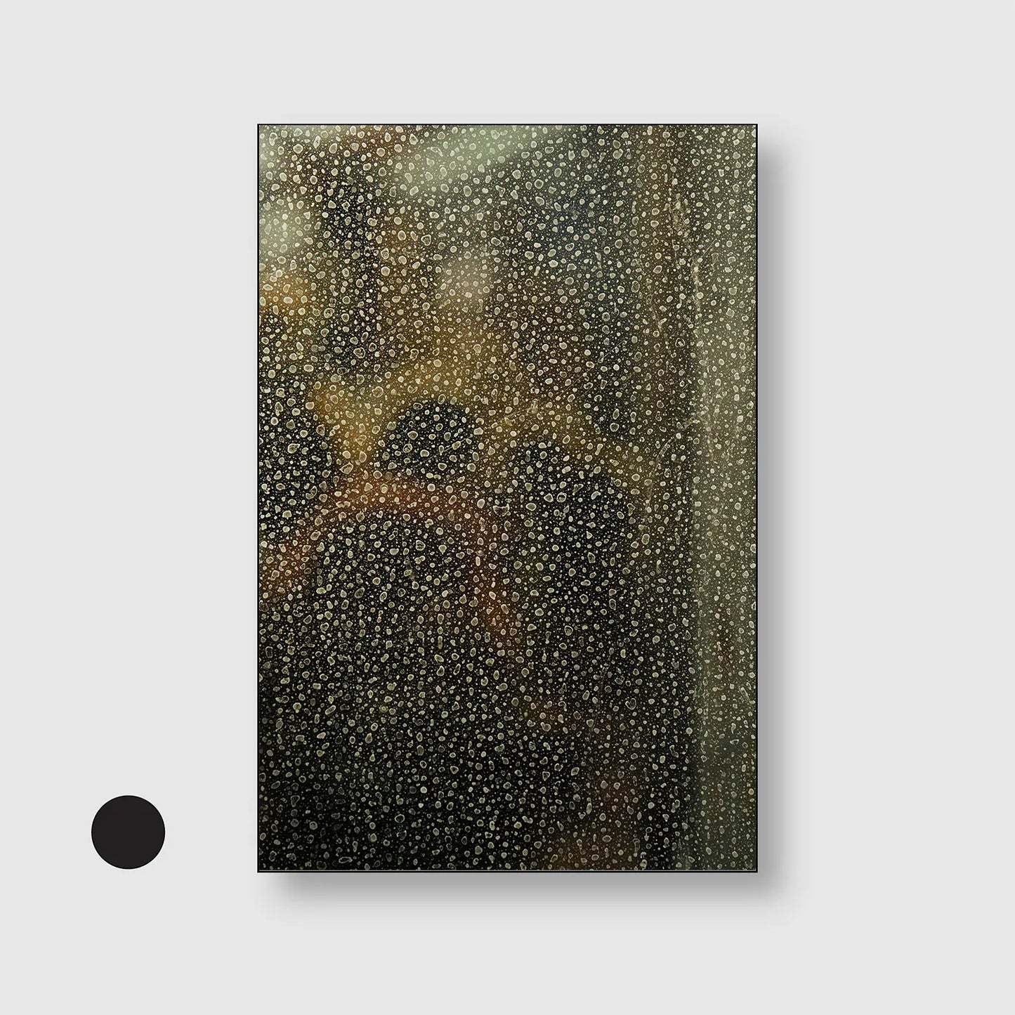 Droplets on Glass (Graphic Only) with Black Frame - Minimal Texture Wall Art