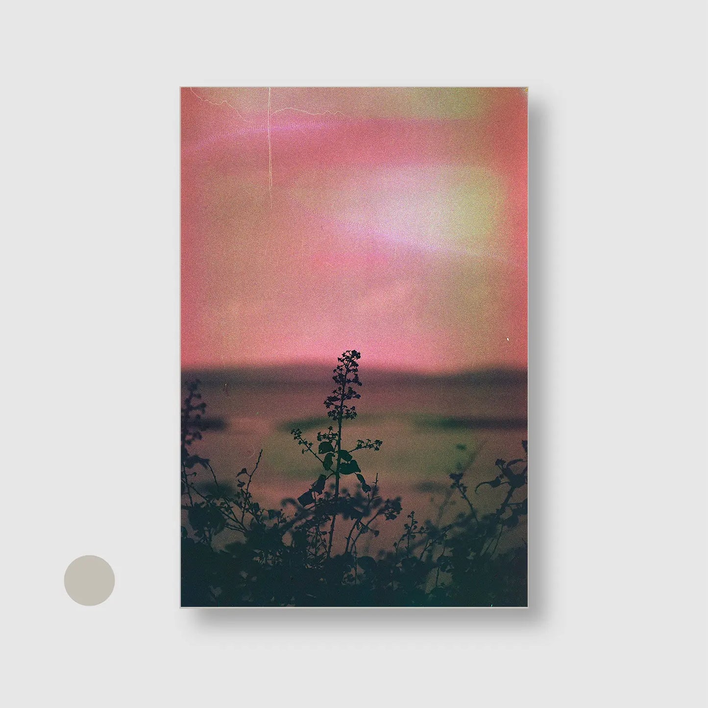 Pastel Horizon with Silver Frame - Serene Nature Wall Art