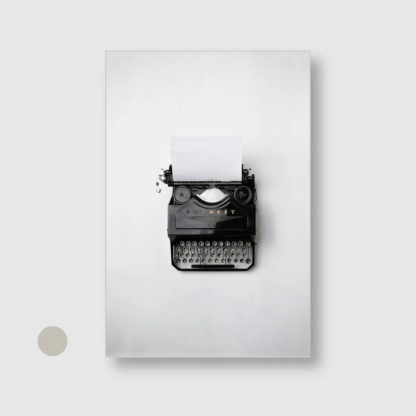 Blank Page (Graphic Only) with Silver Frame - Minimal Still life Wall Art