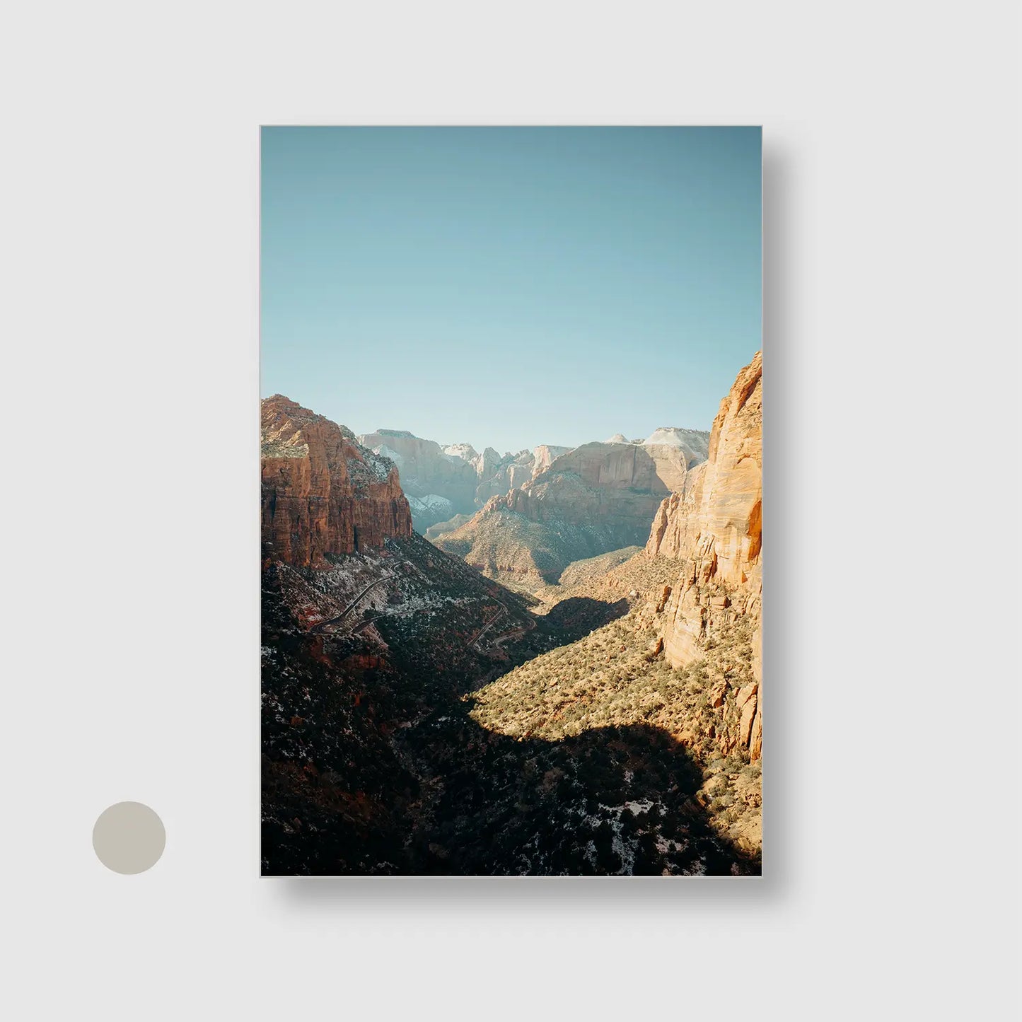 Desert Cathedral (Graphic Only) with Silver Frame - Dramatic Nature Wall Art