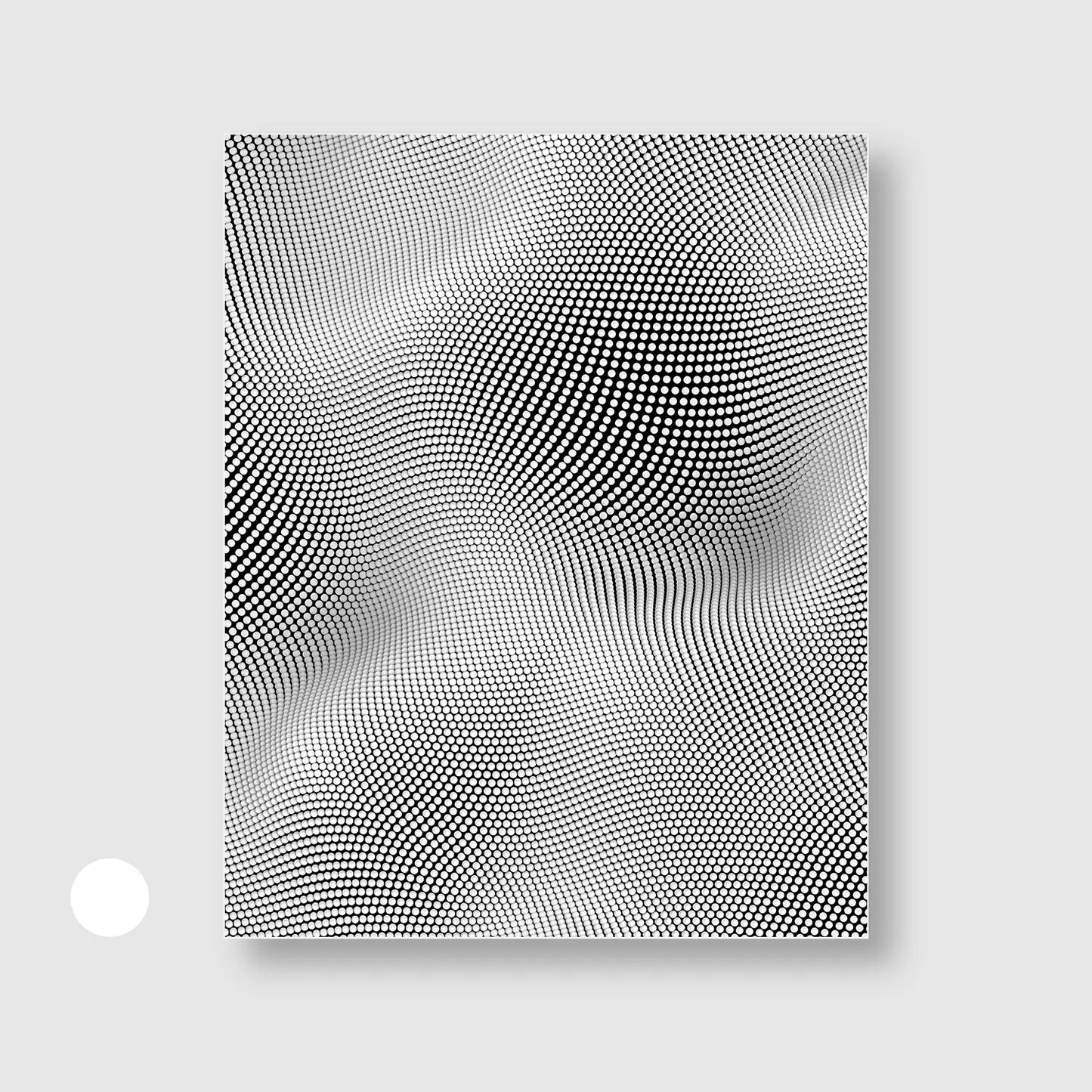 Dimensional Pulse (Graphic Only) with White Frame - Minimal Abstract Wall Art