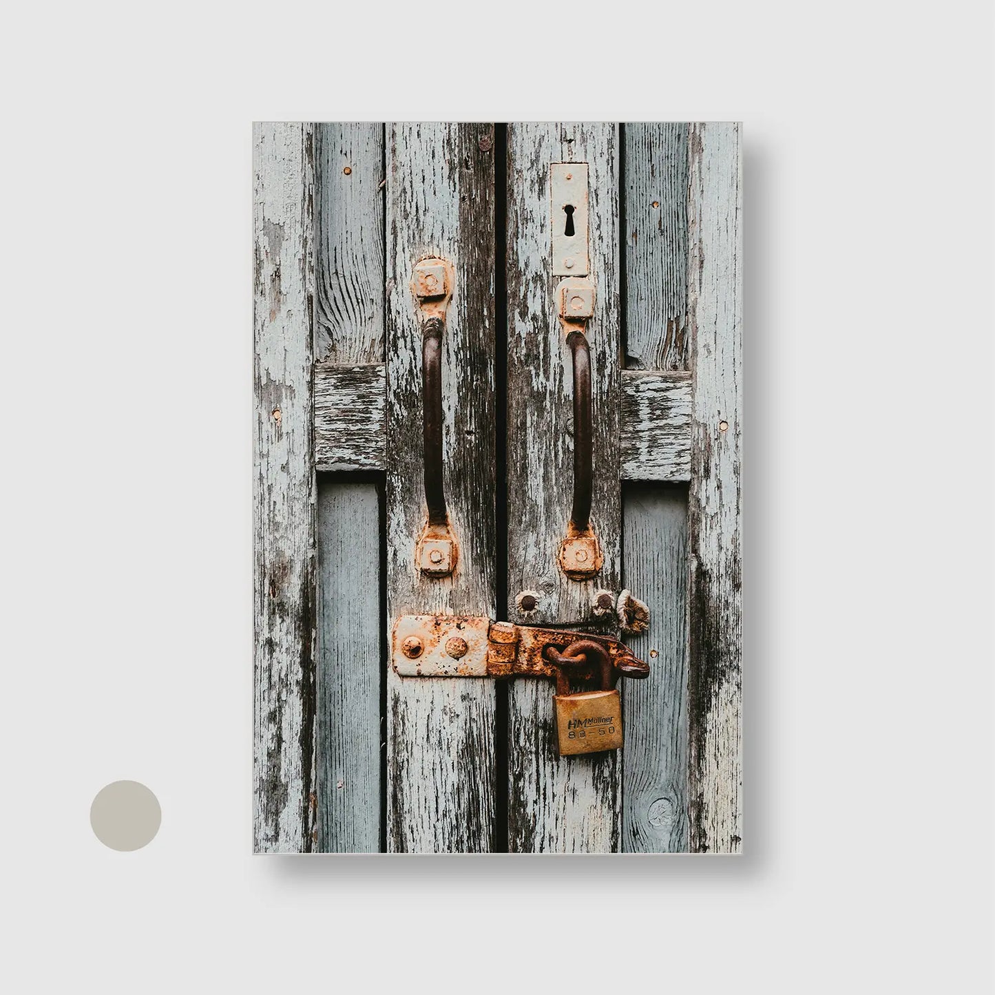Forgotten Entry (Graphic Only) with Silver Frame - Dramatic Abstract Wall Art