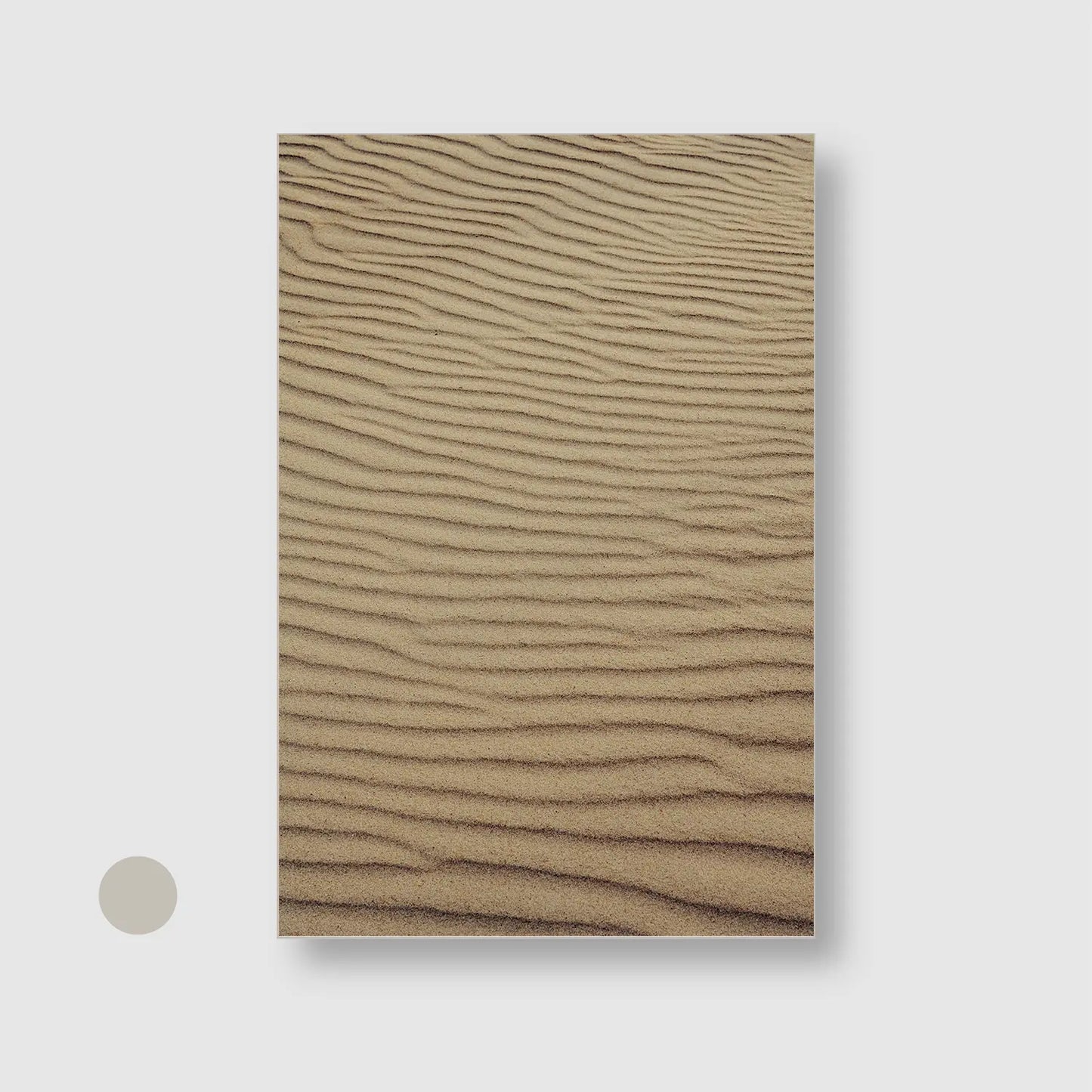 Desert Lines with Silver Frame - Minimal Nature Wall Art