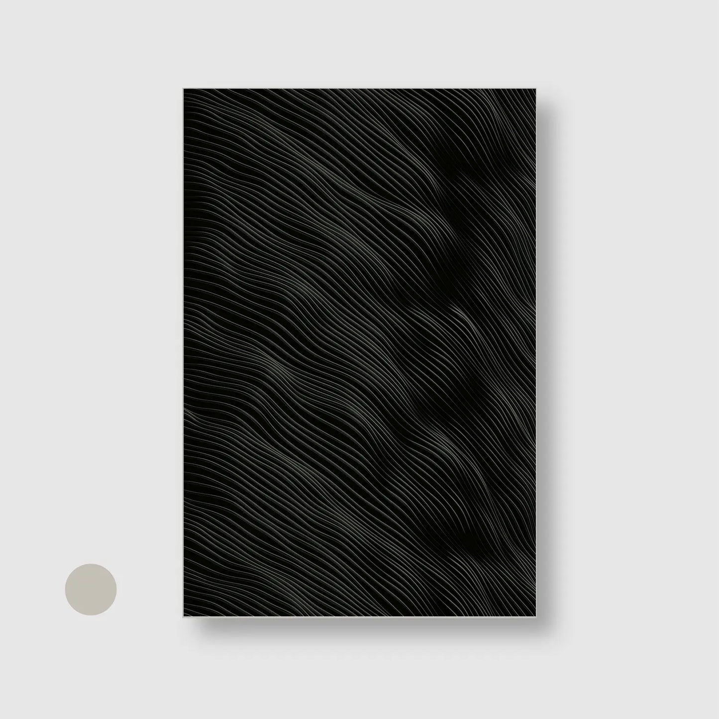 Silent Currents (Graphic Only) with Silver Frame - Minimal Abstract Wall Art