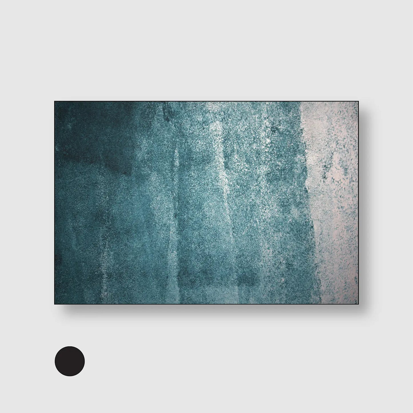 Seafoam Shadow (Graphic Only) with Black Frame - Serene Texture Wall Art
