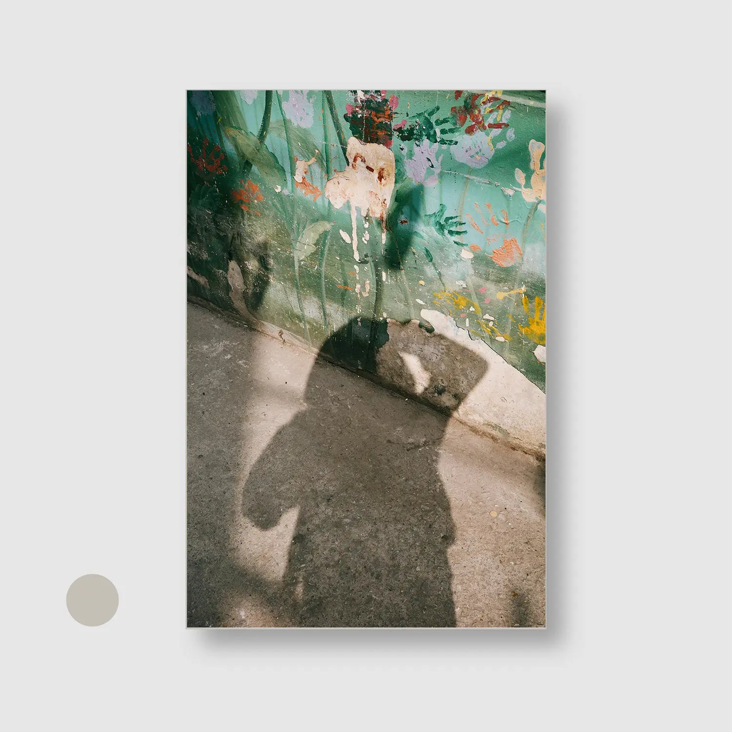 Afternoon Silhouette (Graphic Only) with Silver Frame - Minimal Urban Wall Art