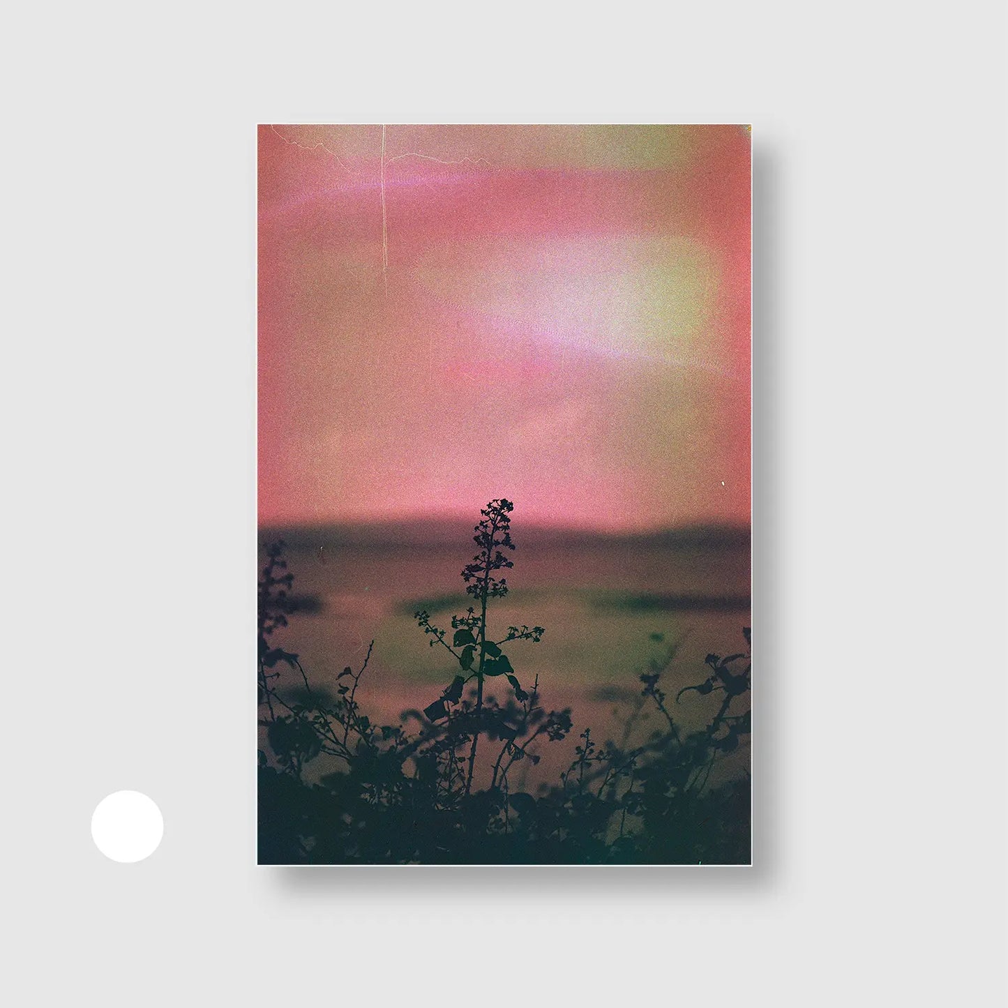 Pastel Horizon (Graphic Only) with White Frame - Serene Nature Wall Art