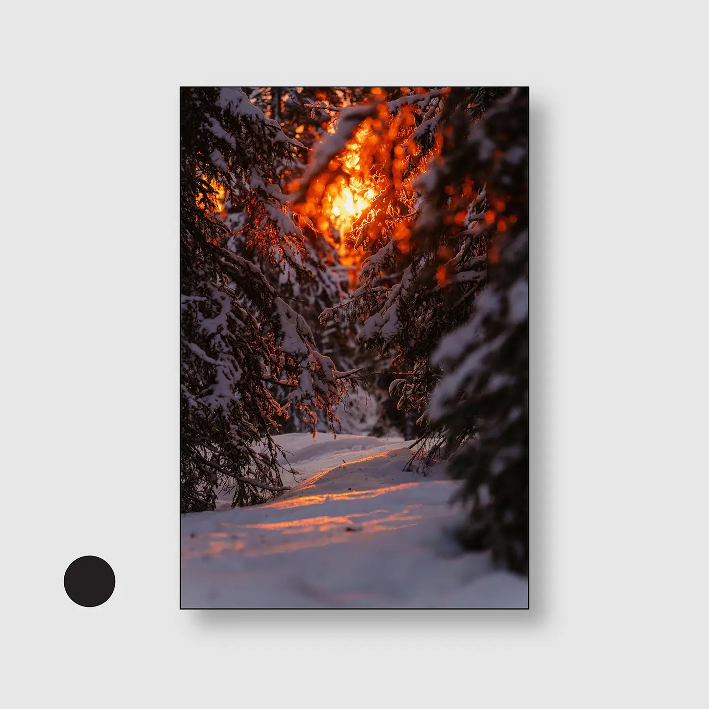Winter Ignition (Graphic Only) with Black Frame - Cozy Nature Wall Art
