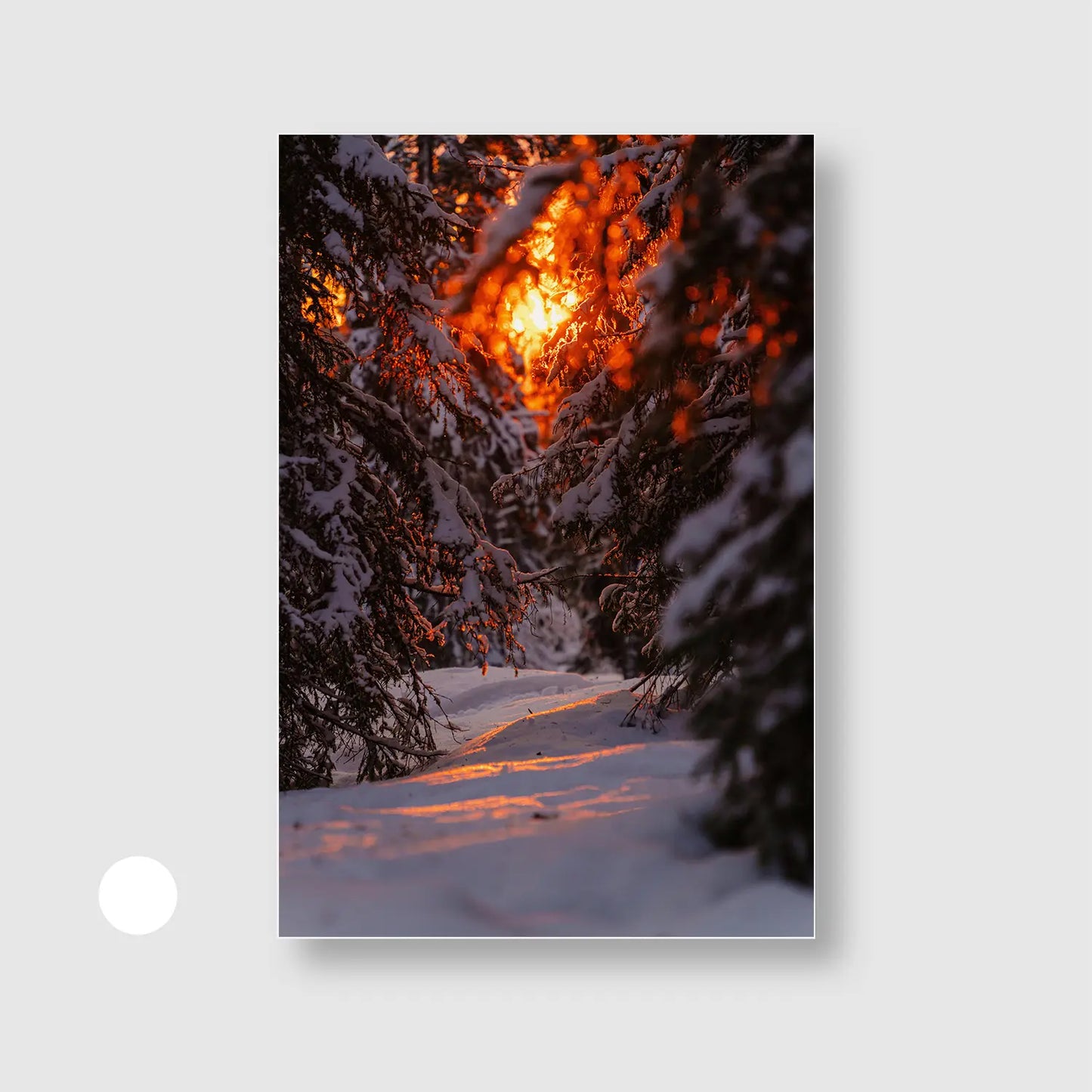 Winter Ignition (Graphic Only) with White Frame - Cozy Nature Wall Art