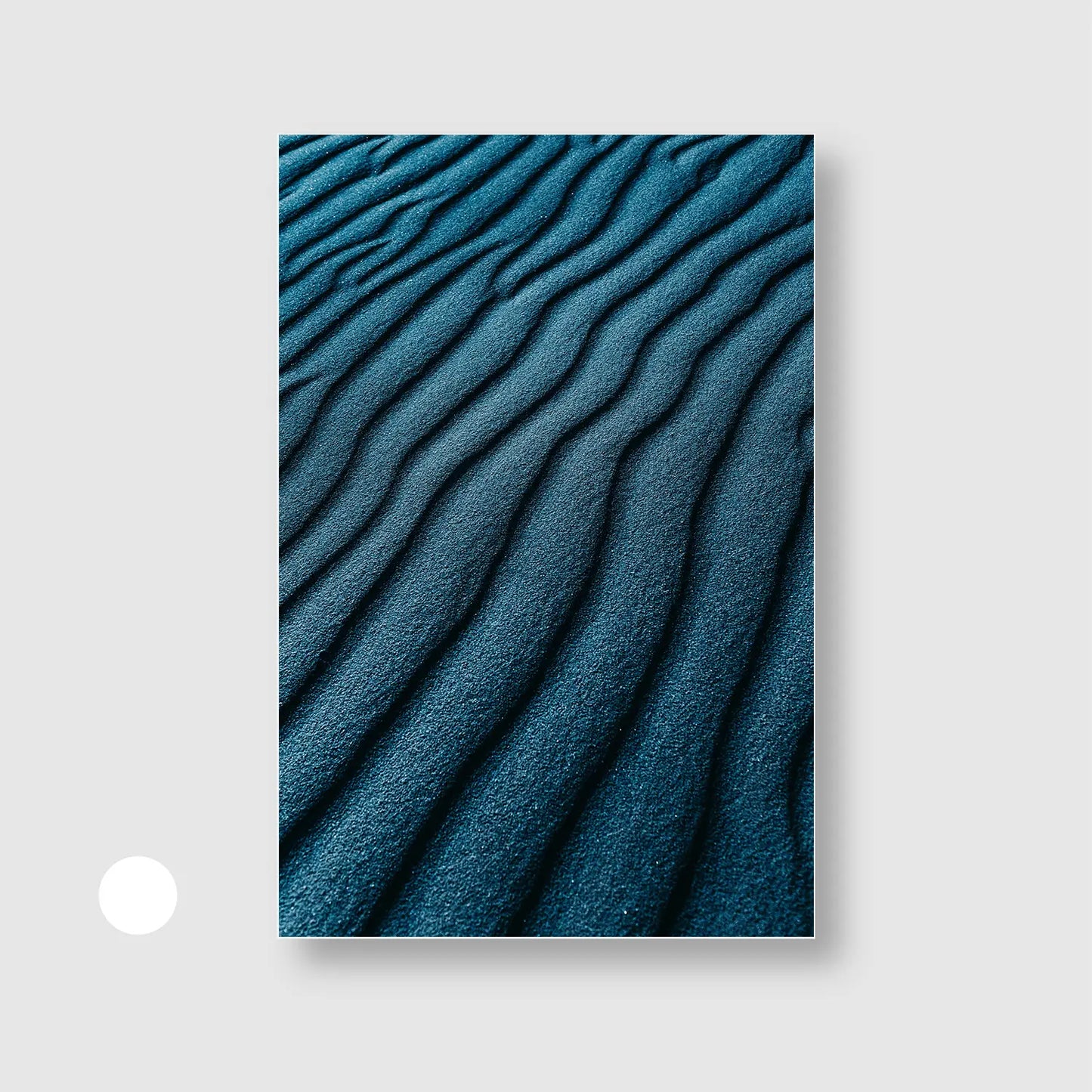 Blue Sand Ripples (Graphic Only) with White Frame - Minimal Texture Wall Art