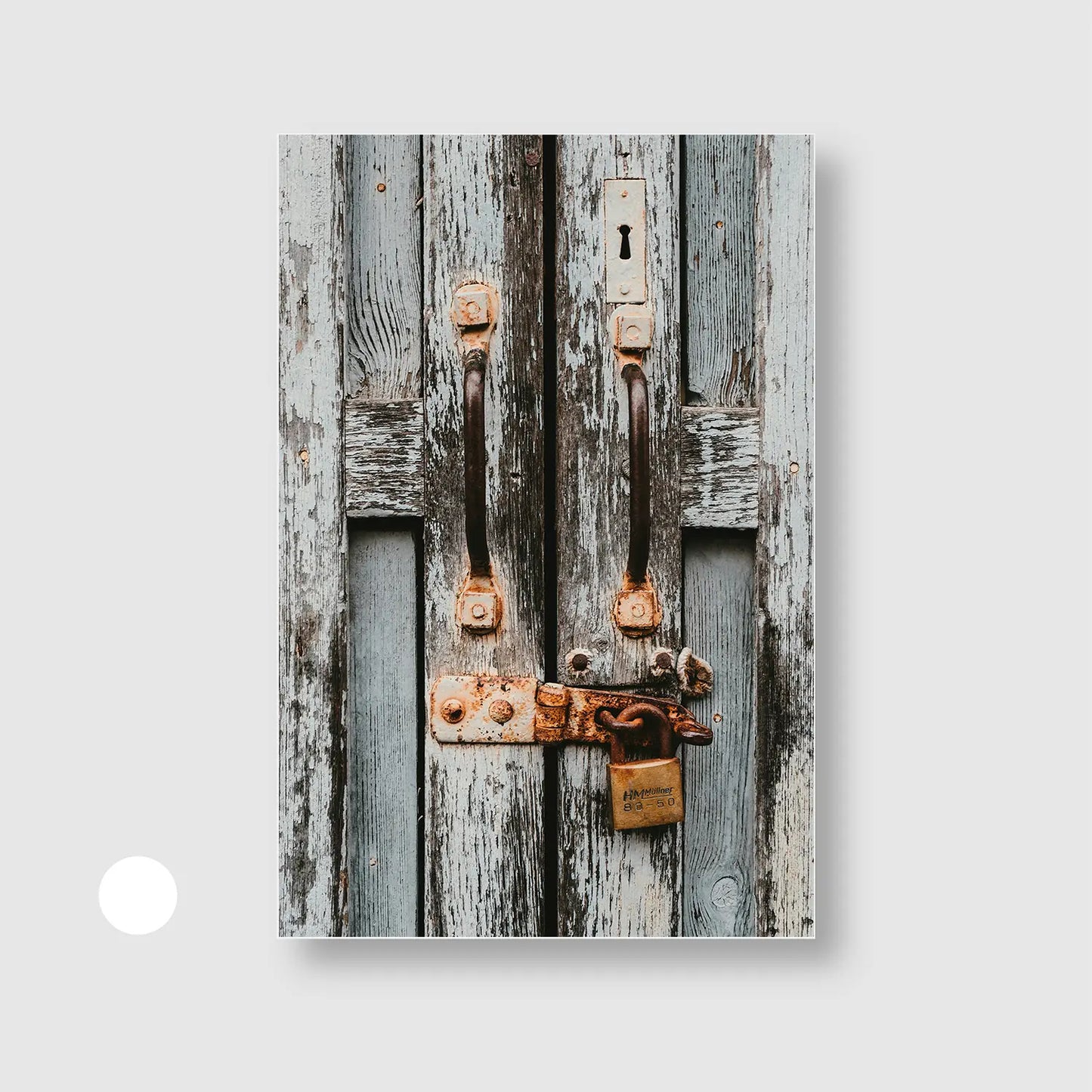 Forgotten Entry (Graphic Only) with White Frame - Dramatic Abstract Wall Art