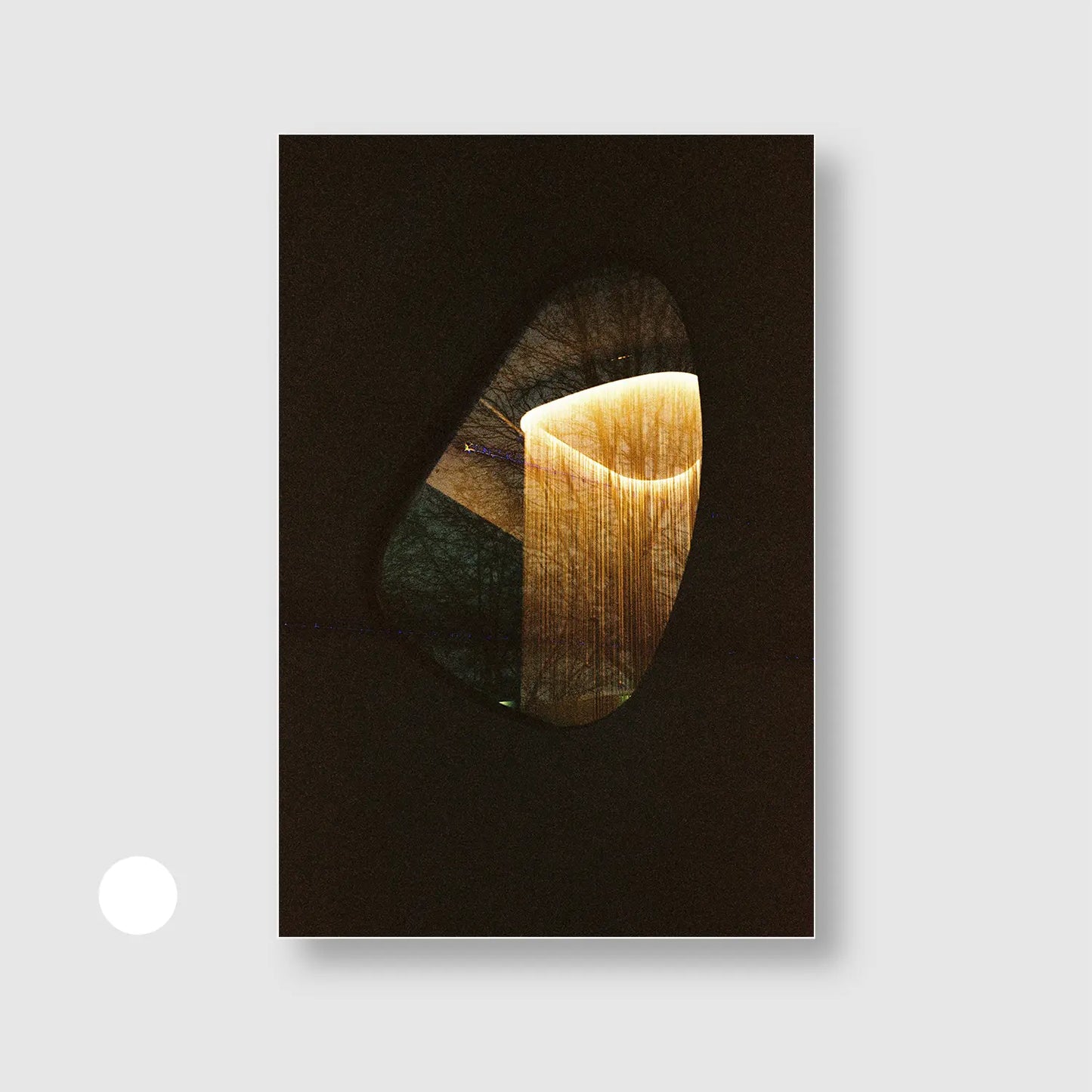 Golden Portal (Graphic Only) with White Frame - Minimal Abstract Wall Art