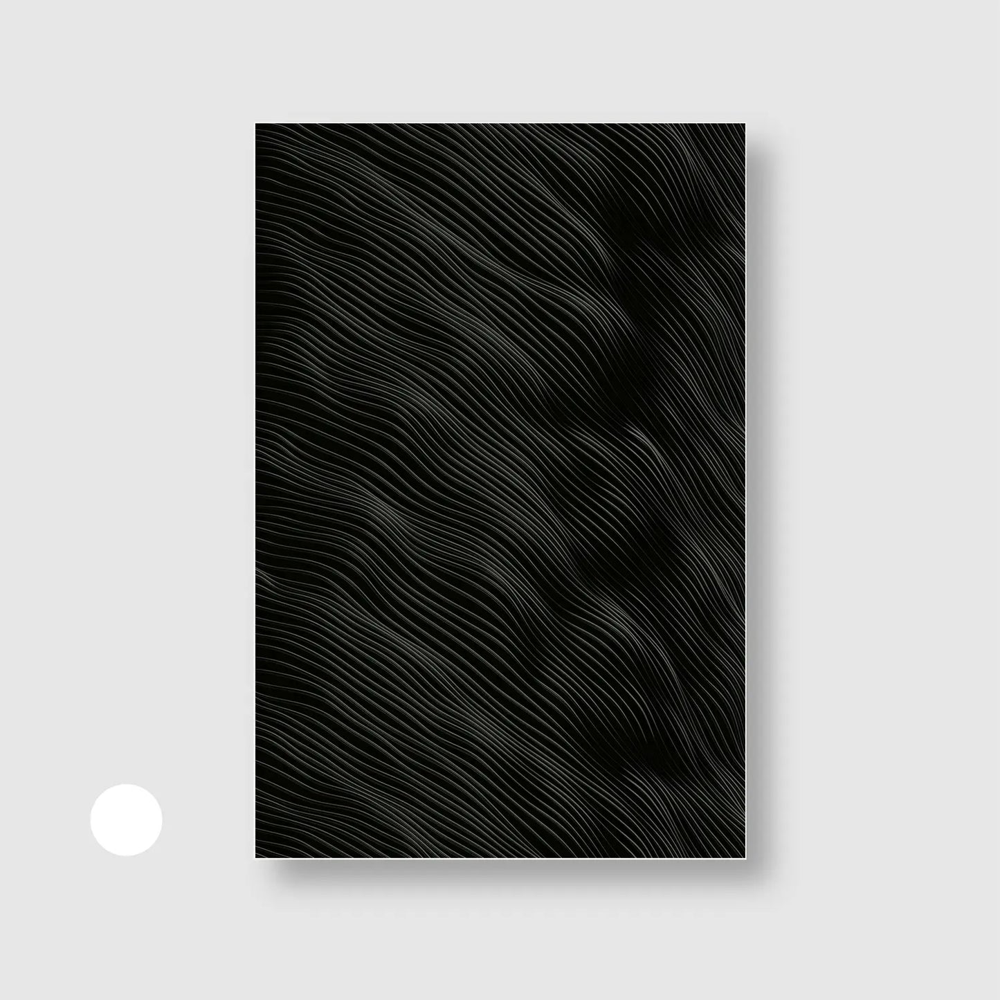 Silent Currents (Graphic Only) with White Frame - Minimal Abstract Wall Art