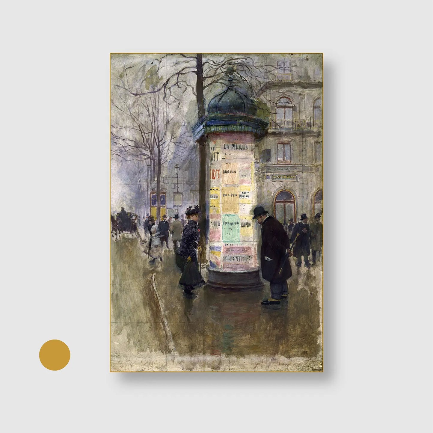 The Morris Column (1885) (Graphic Only) with Gold Frame - Minimal Urban Wall Art