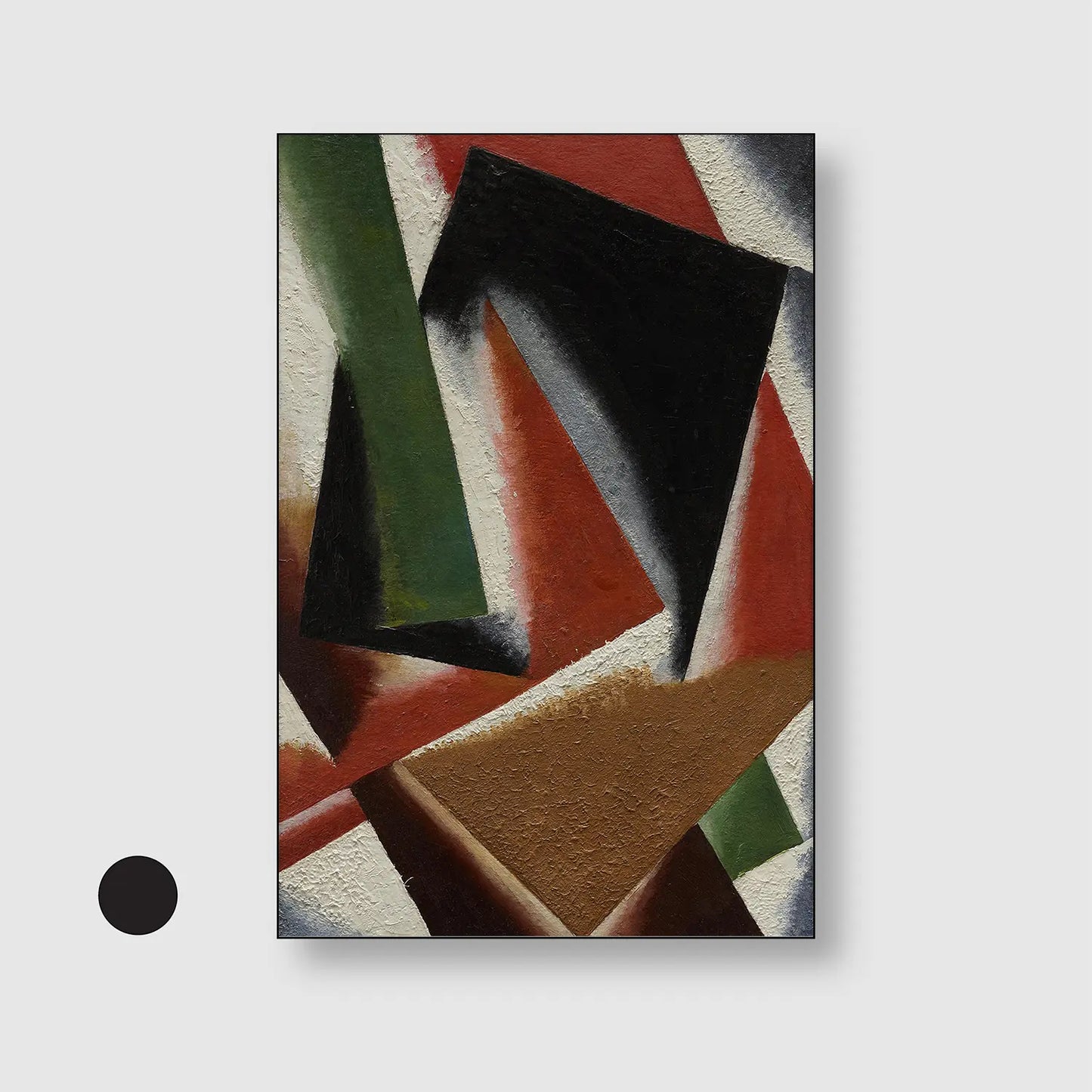 Painterly Architectonics (1918) (Graphic Only) with Black Frame - Dramatic Abstract Wall Art