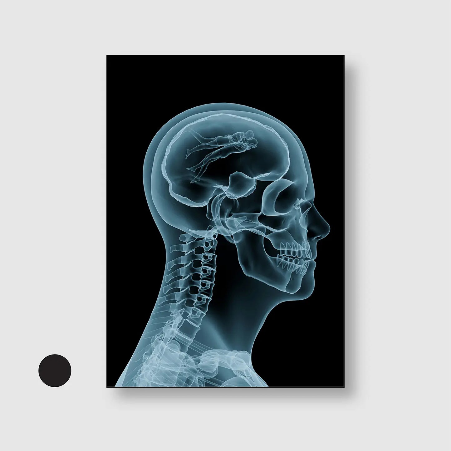 Love on the Mind (Graphic Only) with Black Frame - Futuristic Abstract Wall Art