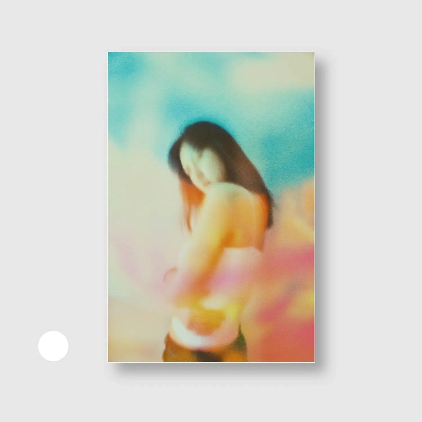 Pastel Haze (Graphic Only) with White Frame - Serene People Wall Art