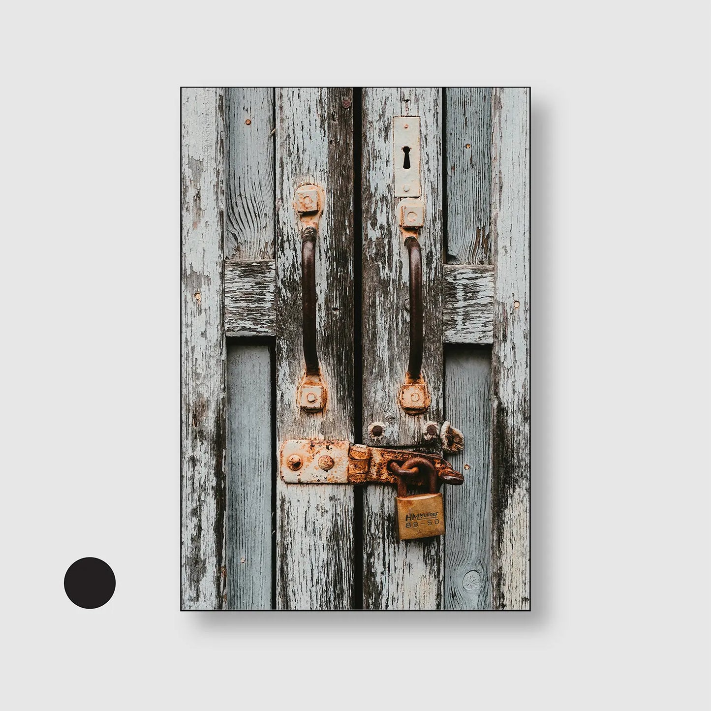 Forgotten Entry (Graphic Only) with Black Frame - Dramatic Abstract Wall Art