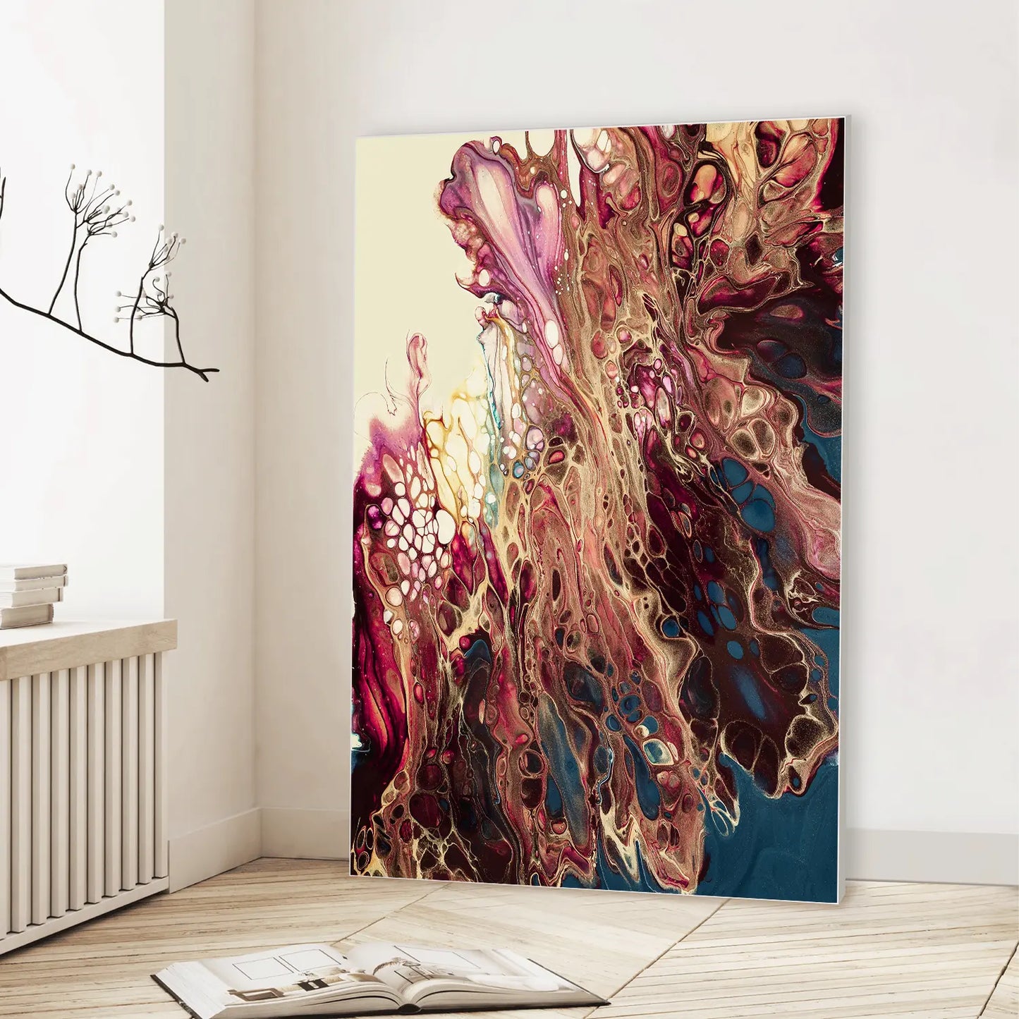 Liquid Symphony (Graphic Only) Lifestyle View - Dramatic Abstract Wall Art