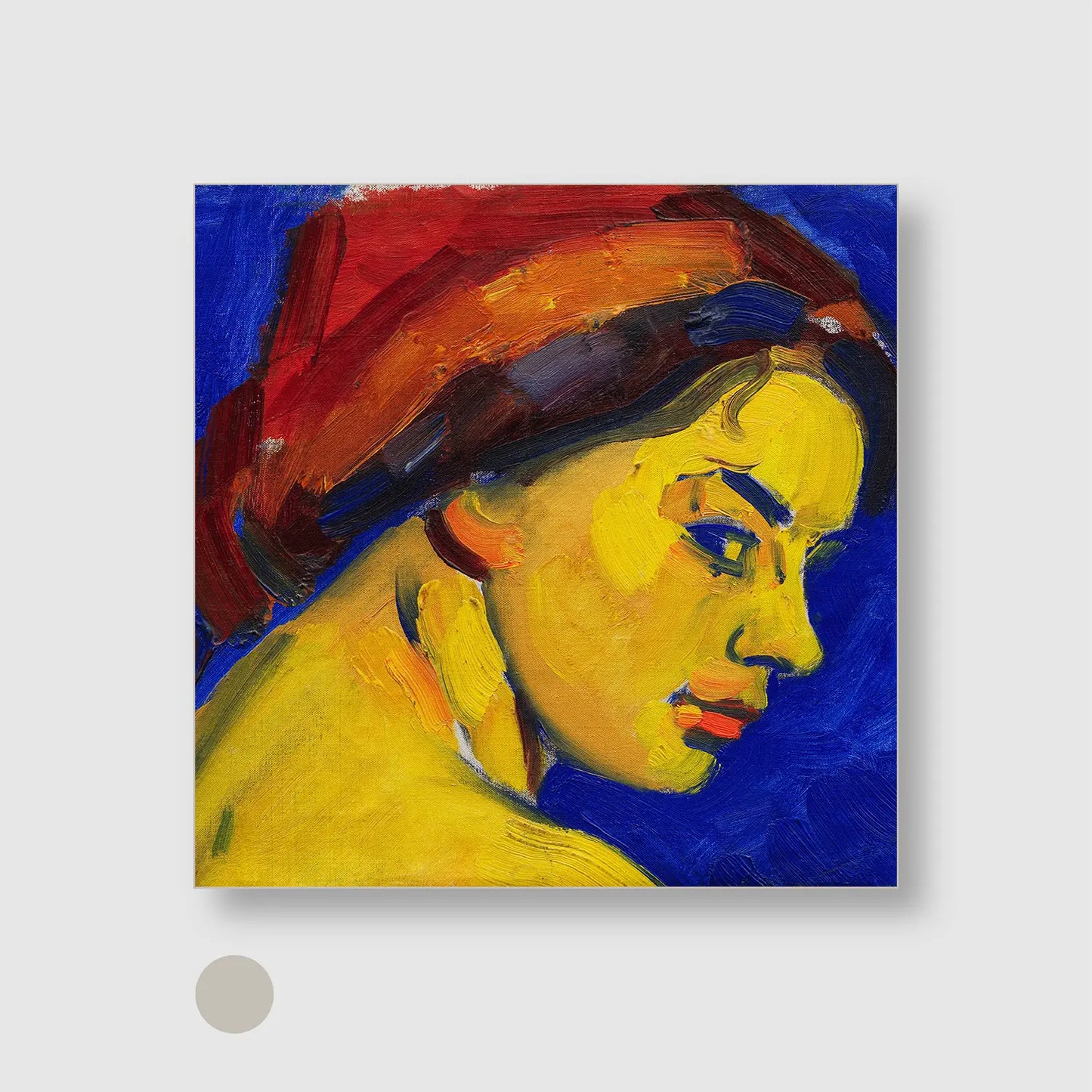 Woman's Head (1914) (Graphic Only) with Silver Frame - Serene People Wall Art