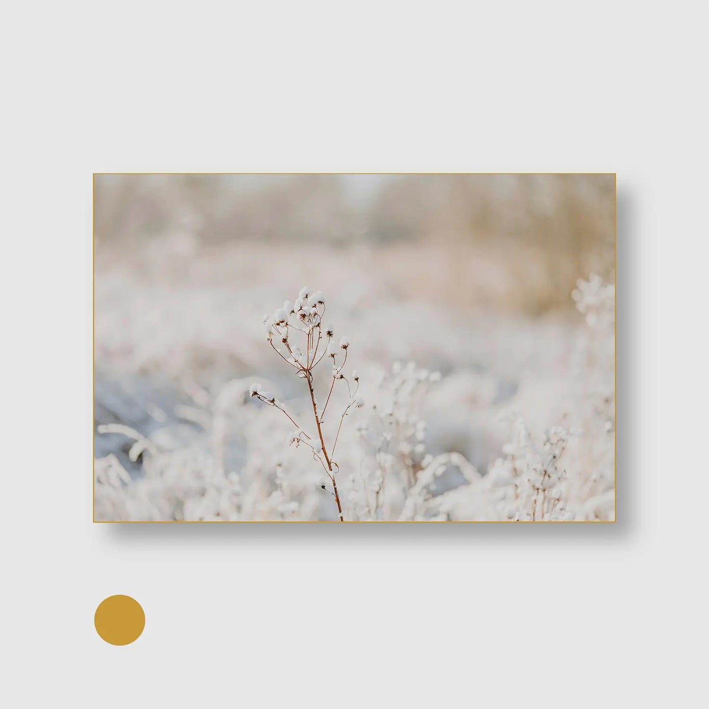 Winter’s Whisper (Graphic Only) with Gold Frame - Serene Nature Wall Art