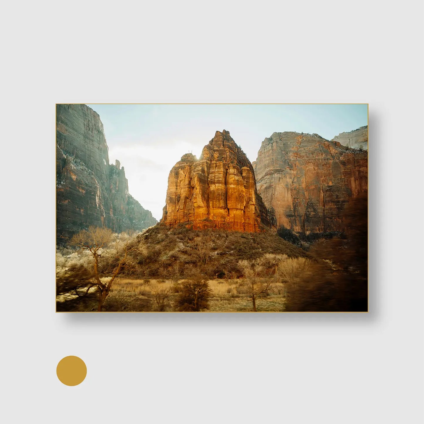 Desert Monument (Graphic Only) with Gold Frame - Dramatic Nature Wall Art