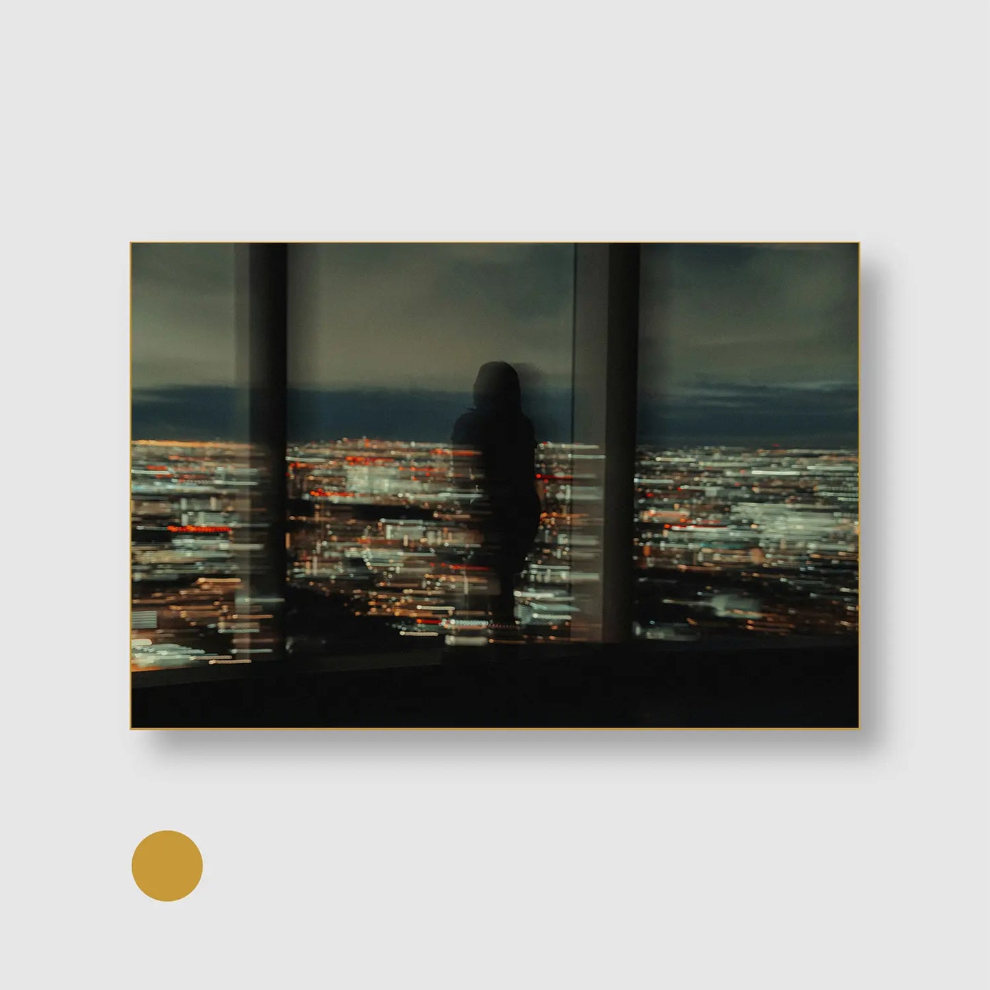 Urban Silhouette (Graphic Only) with Gold Frame - Intimate People Wall Art