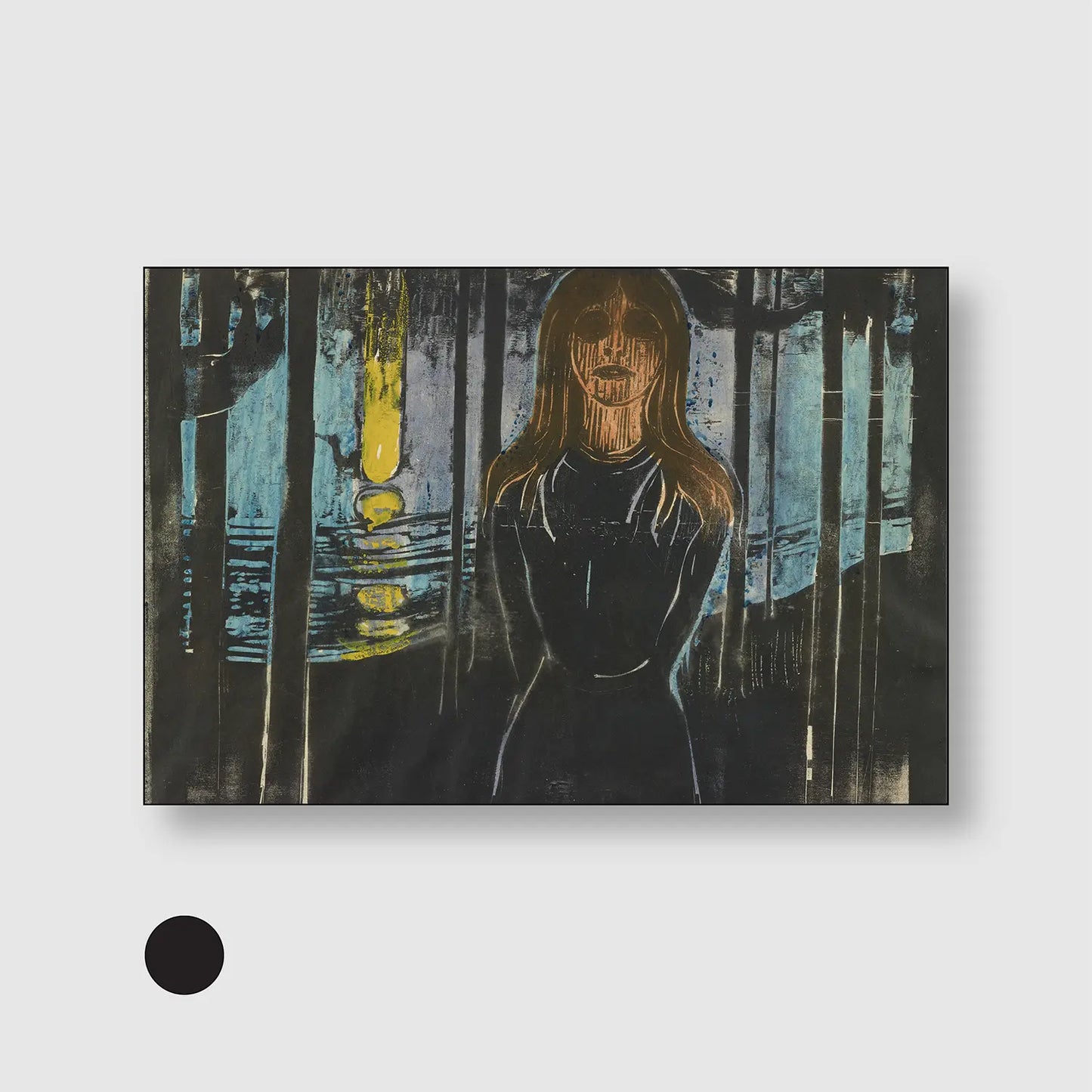 Summernight. The Voice (1896) (Graphic Only) with Black Frame - Dramatic People Wall Art