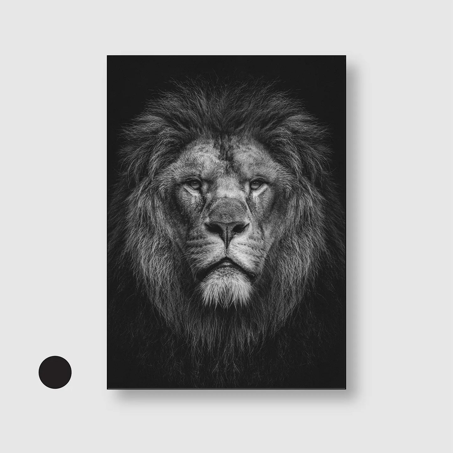 King of Stillness (Graphic Only) with Black Frame - Dramatic Animals Wall Art
