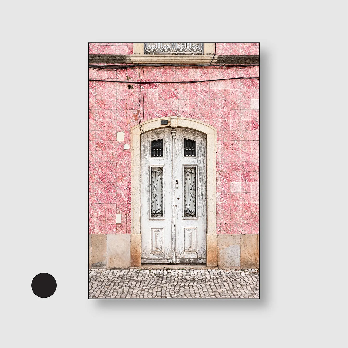 Rose Facade (Graphic Only) with Black Frame - Minimal Urban Wall Art