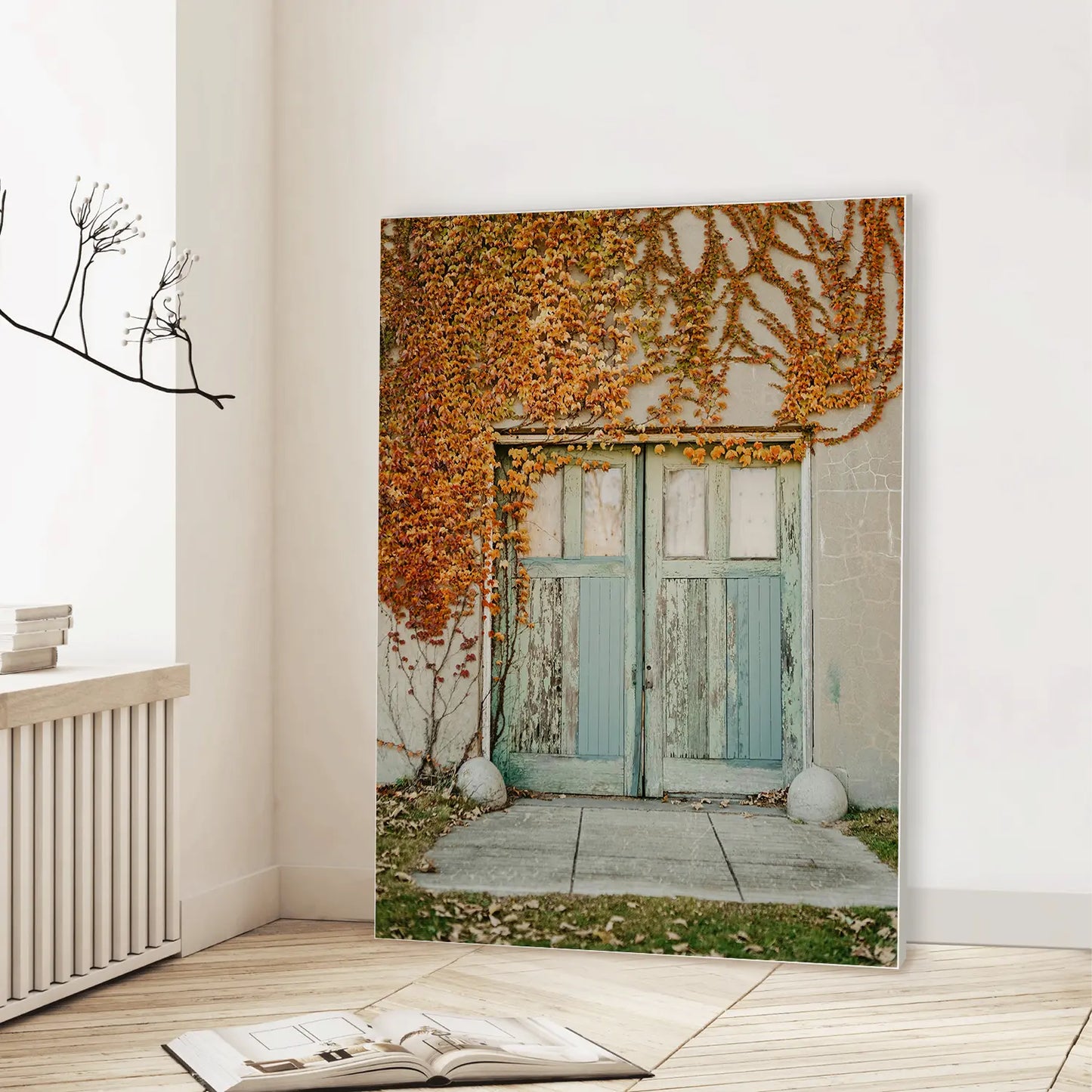 Autumn’s Threshold (Graphic Only) Lifestyle View - Minimal Urban Wall Art