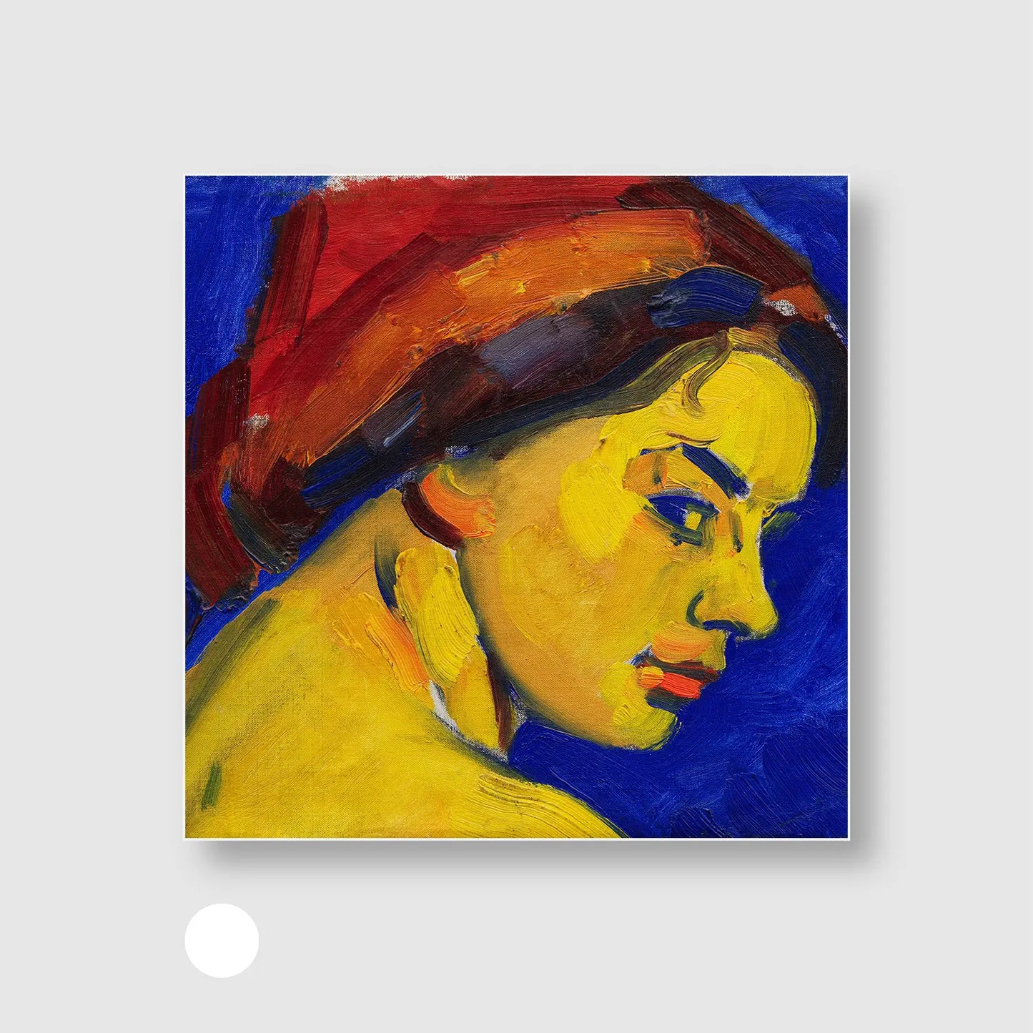 Woman's Head (1914) (Graphic Only) with White Frame - Serene People Wall Art