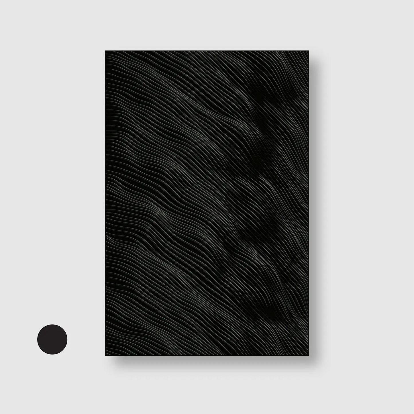 Silent Currents (Graphic Only) with Black Frame - Minimal Abstract Wall Art