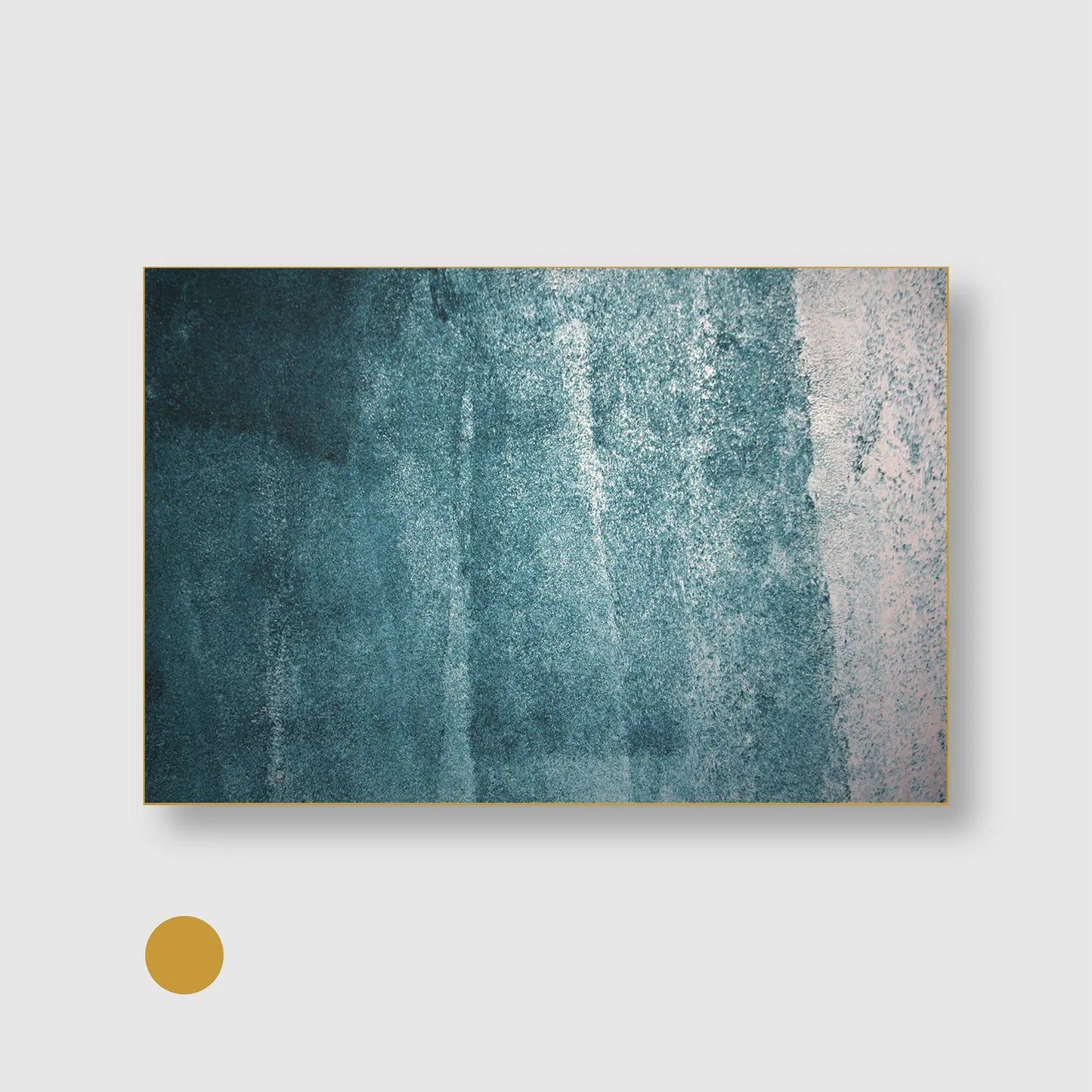Seafoam Shadow (Graphic Only) with Gold Frame - Serene Texture Wall Art