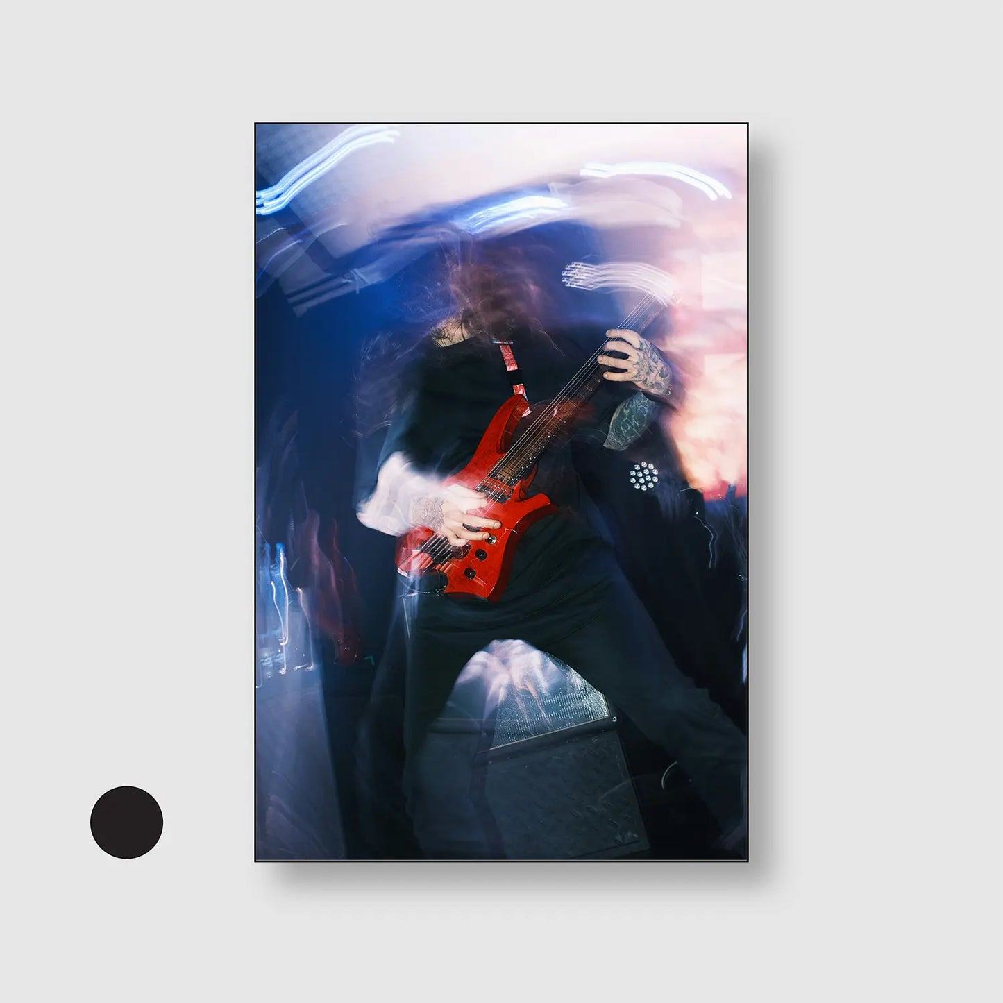 Blurred Riff (Graphic Only) with Black Frame - Dramatic People Wall Art