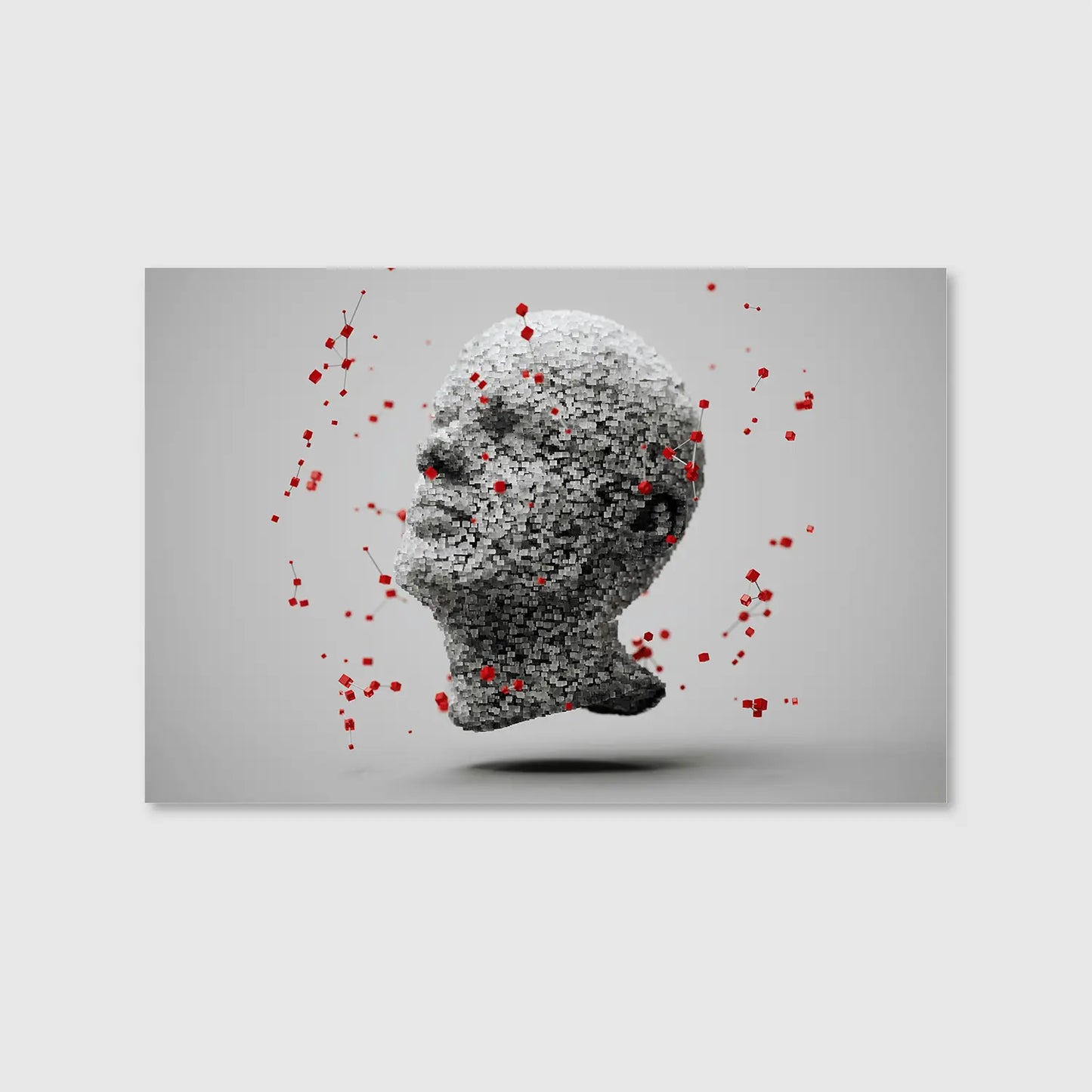 Fragmented Mind (Graphic Only) - Futuristic Abstract Wall Art for Office