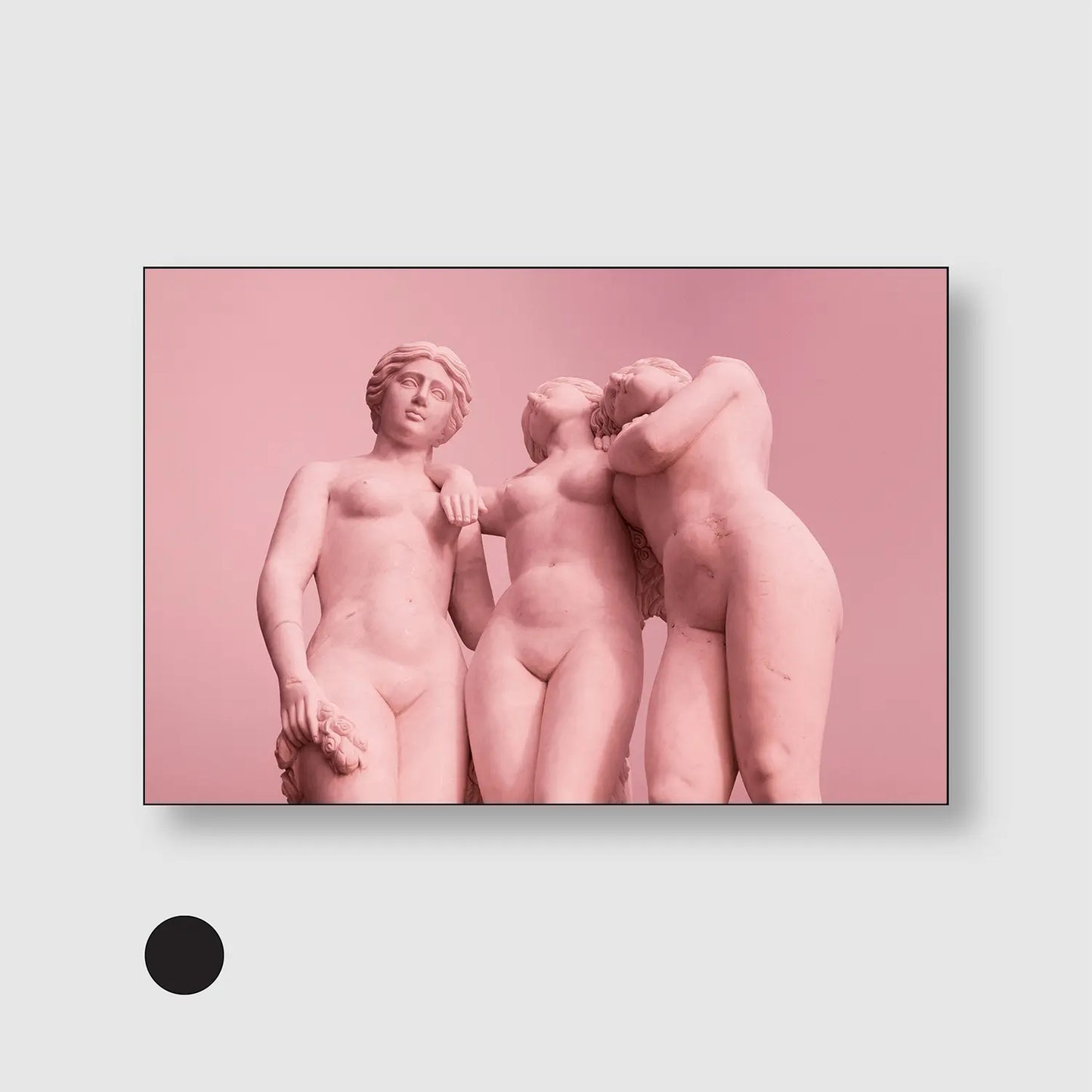 Blush in Marble (Graphic Only) with Black Frame - Intimate People Wall Art