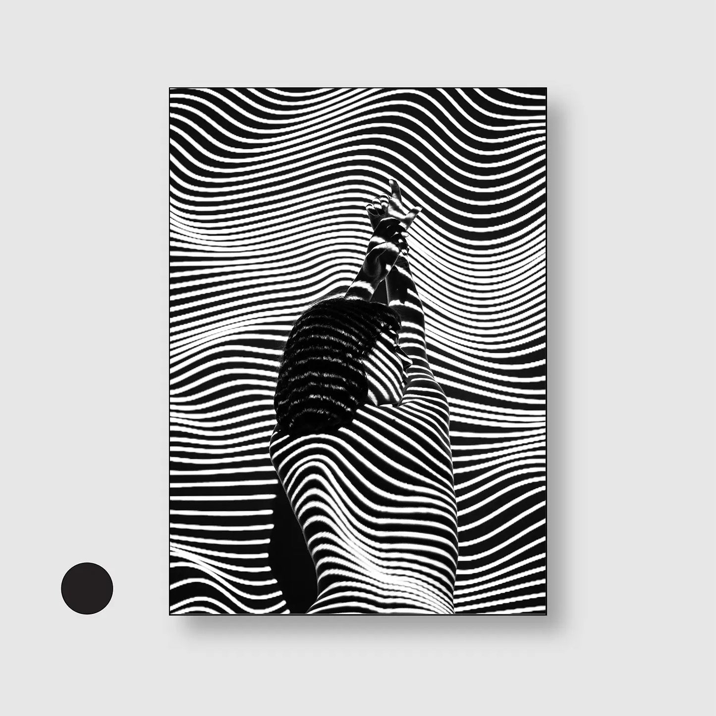 Human Topography (Graphic Only) with Black Frame - Intimate People Wall Art
