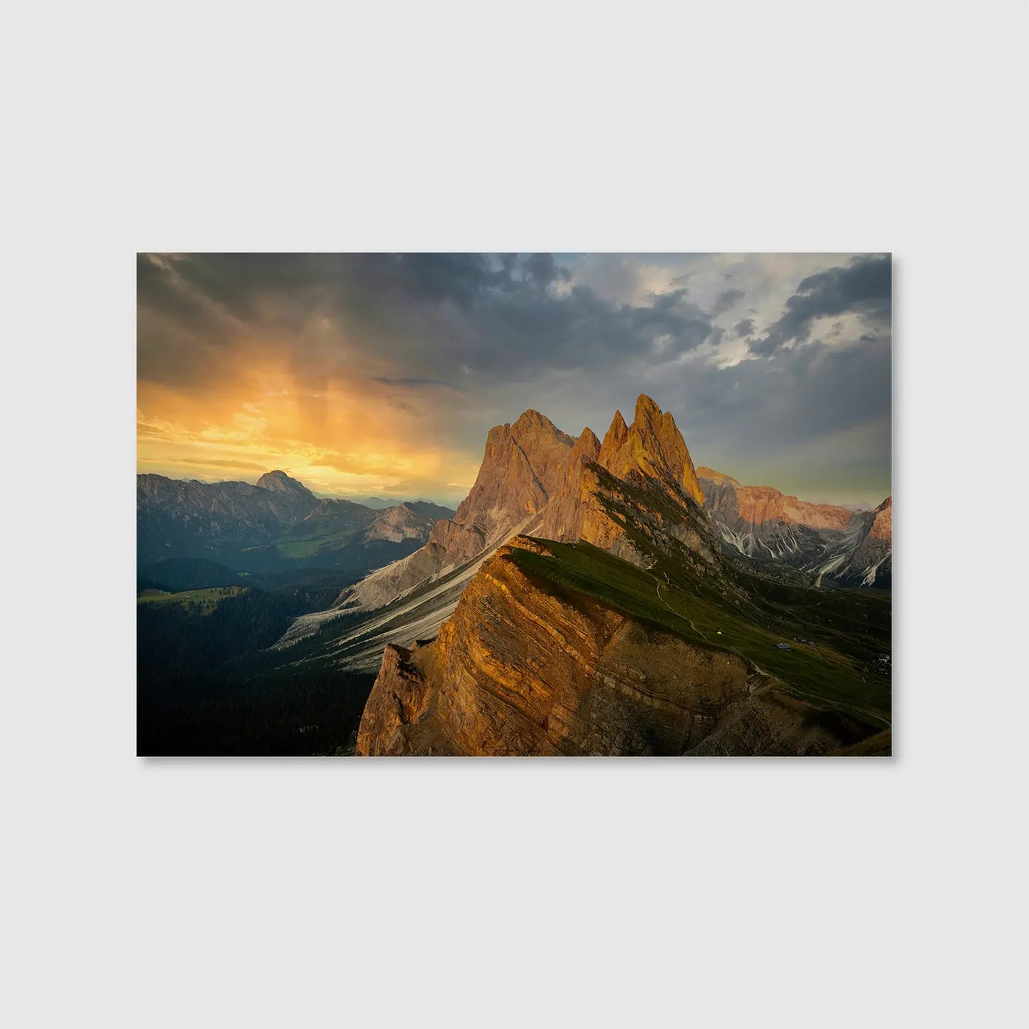 Golden Spires at Dusk (Graphic Only) - Dramatic Nature Wall Art for Living room