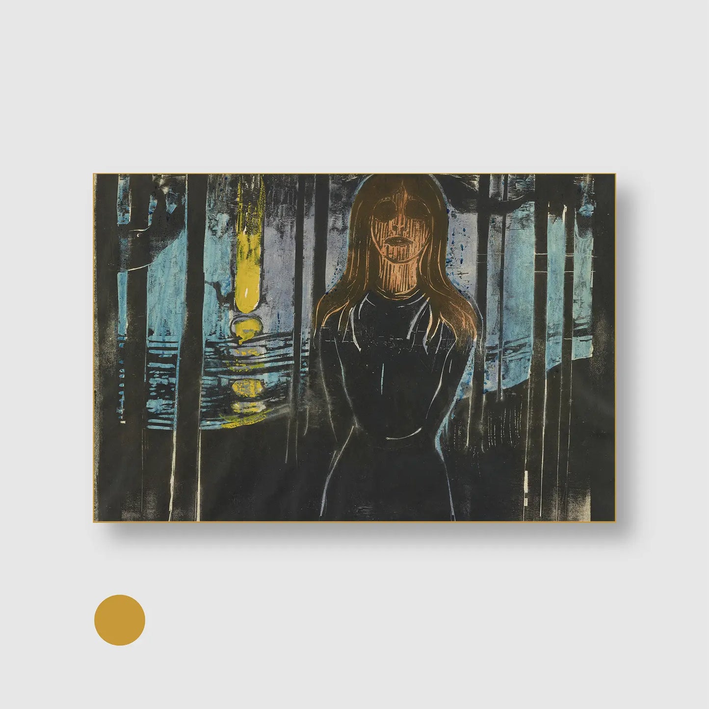 Summernight. The Voice (1896) (Graphic Only) with Gold Frame - Dramatic People Wall Art