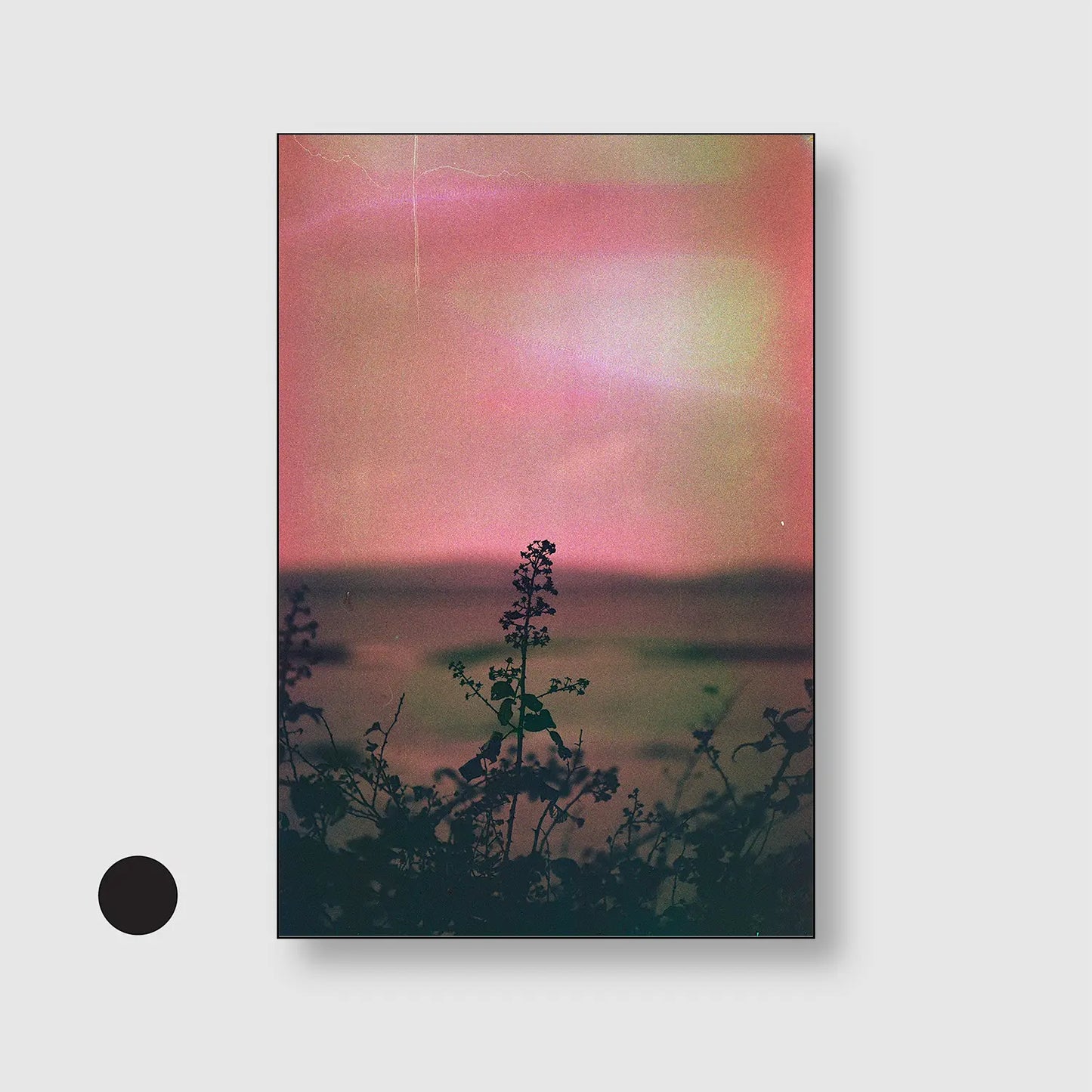 Pastel Horizon (Graphic Only) with Black Frame - Serene Nature Wall Art
