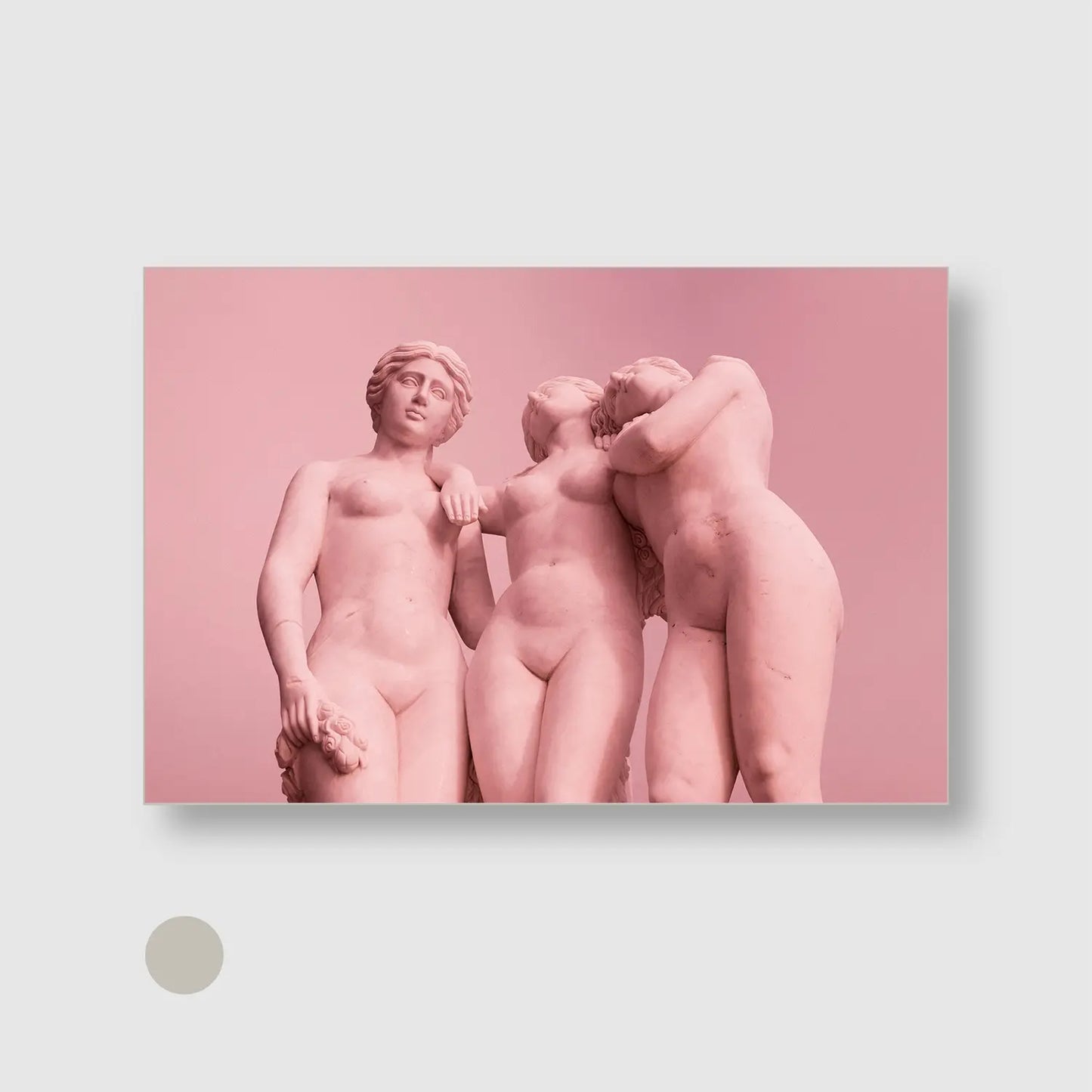 Blush in Marble (Graphic Only) with Silver Frame - Intimate People Wall Art