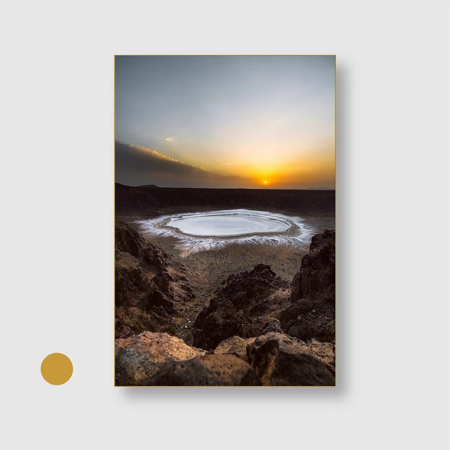 Eye of the Earth (Graphic Only) with Gold Frame - Dramatic Nature Wall Art