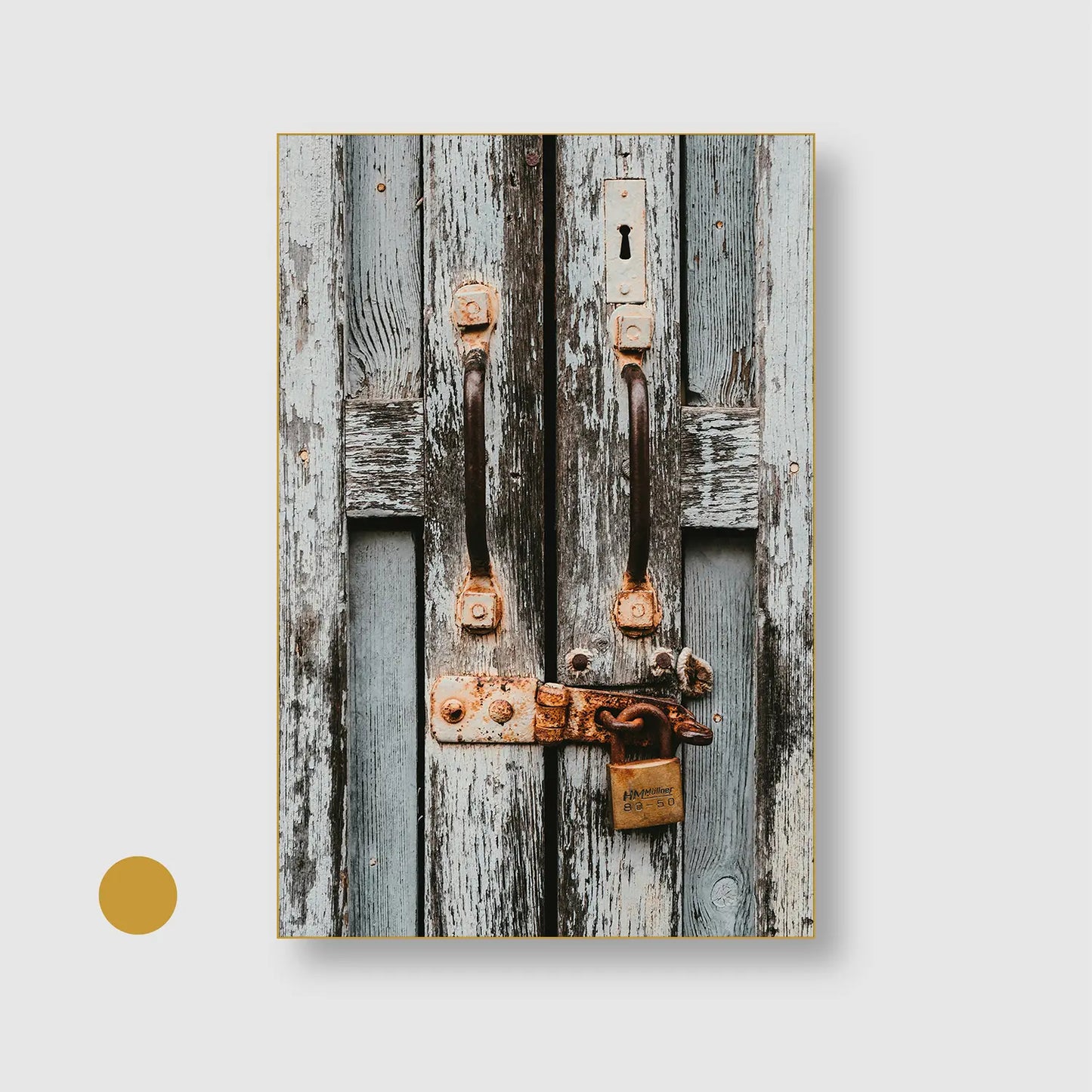 Forgotten Entry (Graphic Only) with Gold Frame - Dramatic Abstract Wall Art