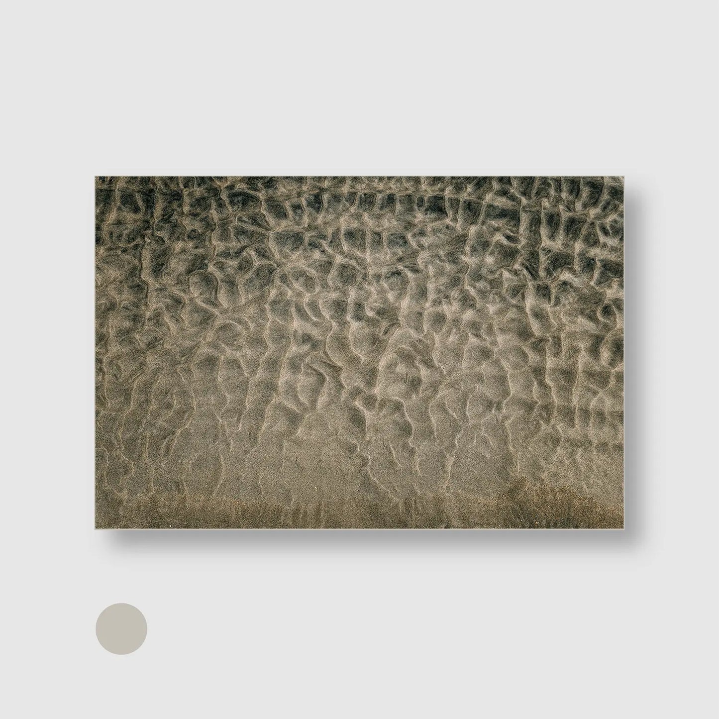 Sand Ripple Serenity (Graphic Only) with Silver Frame - Minimal Texture Wall Art